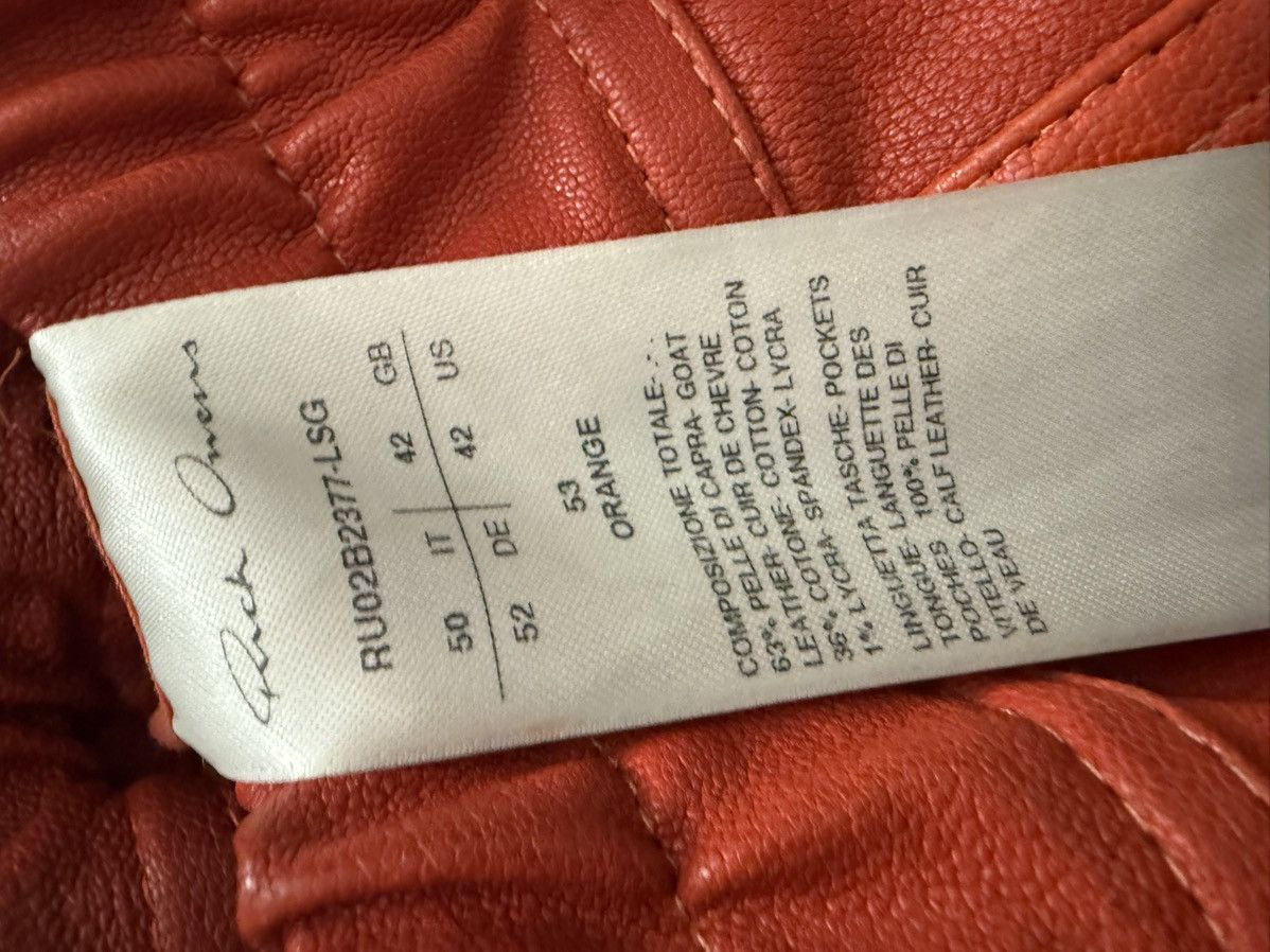 Rick Owens Rick Owens Orange Leather Trouser Size US 42 / EU 58 - 2 Thumbnail