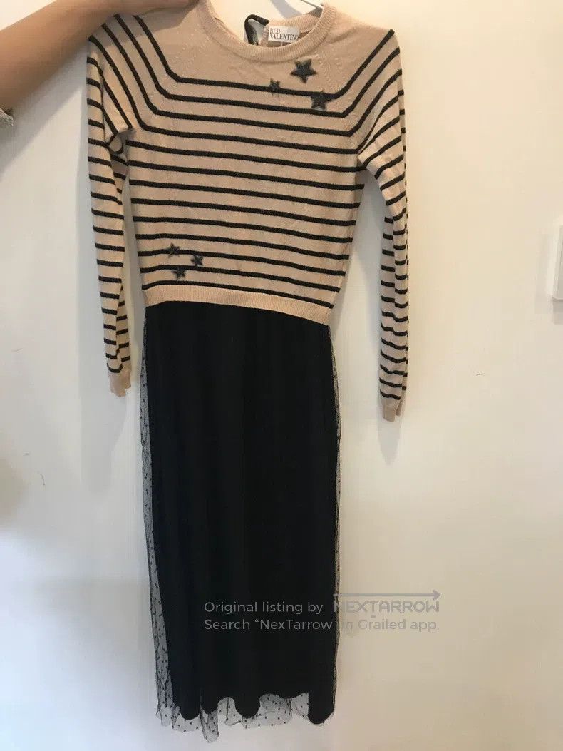Valentino Valentino Striped star knit panelled mesh dress Size XS / US 0-2 / IT 36-38 - 1 Thumbnail