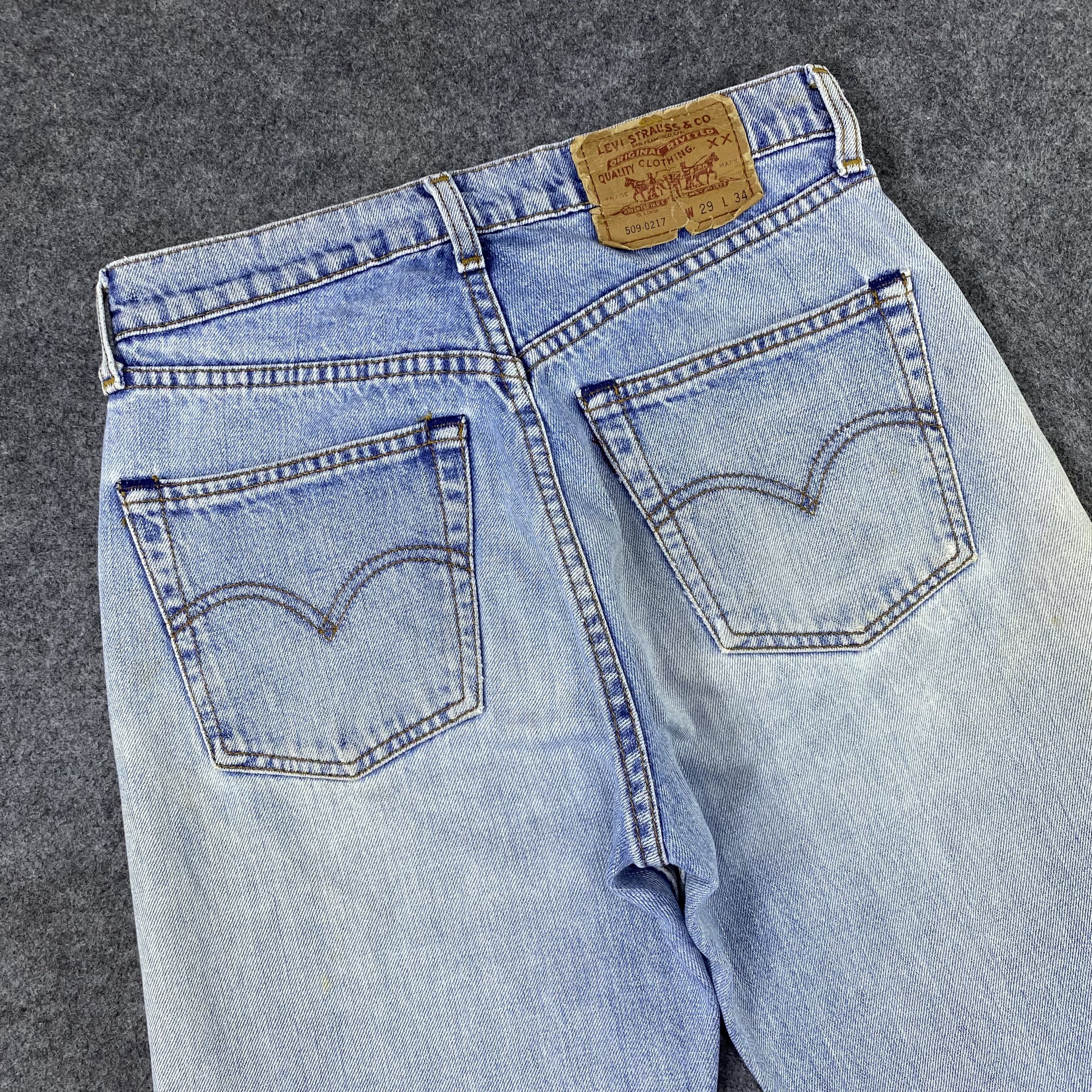 Jean × Levi's × Vintage Vintage Levis 509-0217 Distressed Bue Wash Jeans-J1186 Size US 29 - 6 Thumbnail