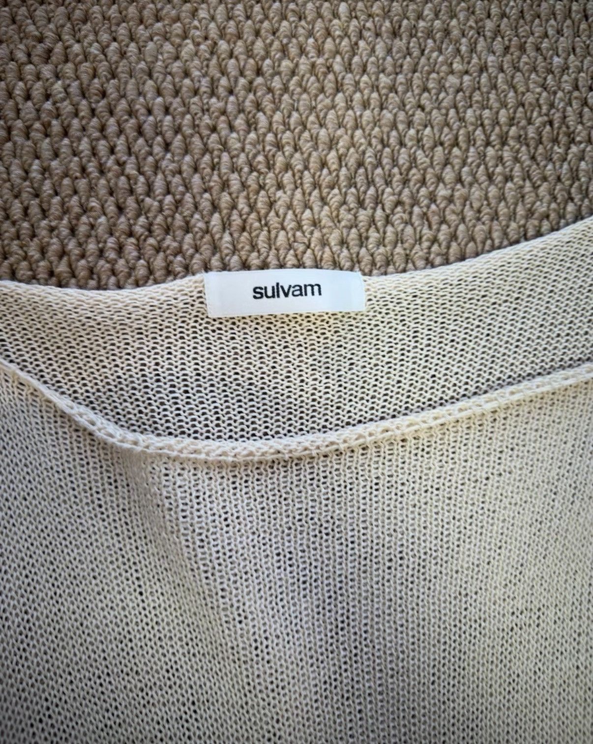 Sulvam Sulvam Asymmetric Patchwork Heather Knit Top K23 Size M / US 6-8 / IT 42-44 - 5 Thumbnail