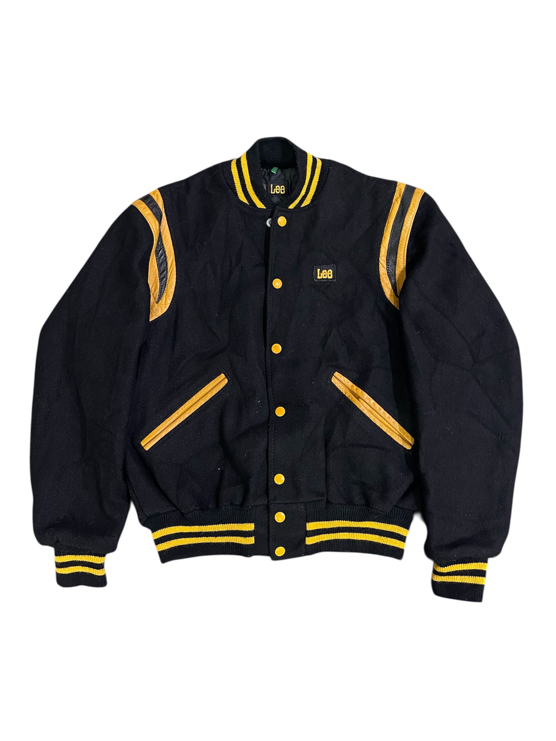 Lee True Vintage 70s Lee Varsity Delong Black/Yellow Jacket Size US M / EU 48-50 / 2 - 1 Thumbnail