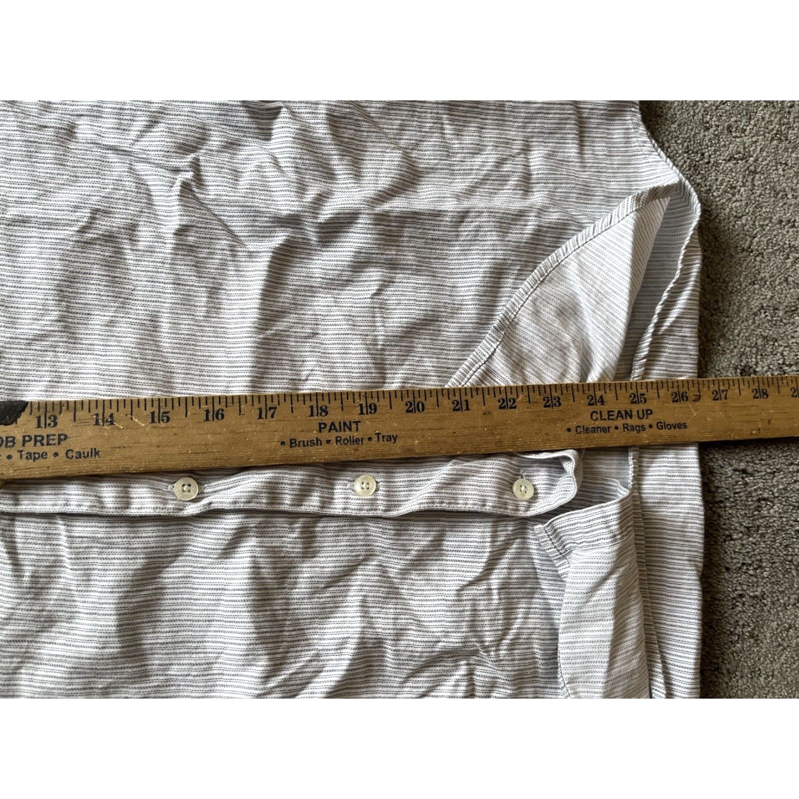 Perry Ellis VINTAGE Perry Ellis Solid White Striped Button-Up Shirt Adult Mens M Long Sleeve 100% Cotton White Mens Size US M / EU 48-50 / 2 - 5 Thumbnail