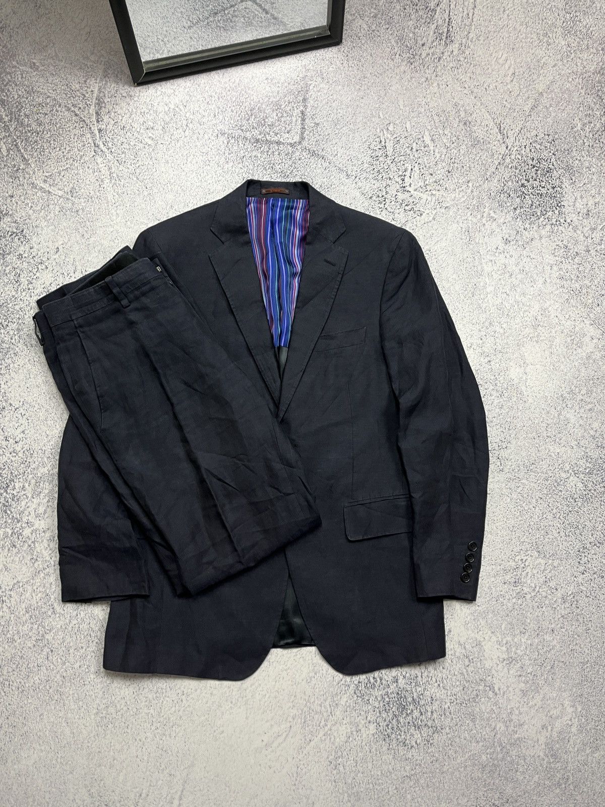 Etro ETRO Suit Blazer Coat Jacket Pants Acetat Silk Luxury Sz 48 Size 48R - 1 Thumbnail