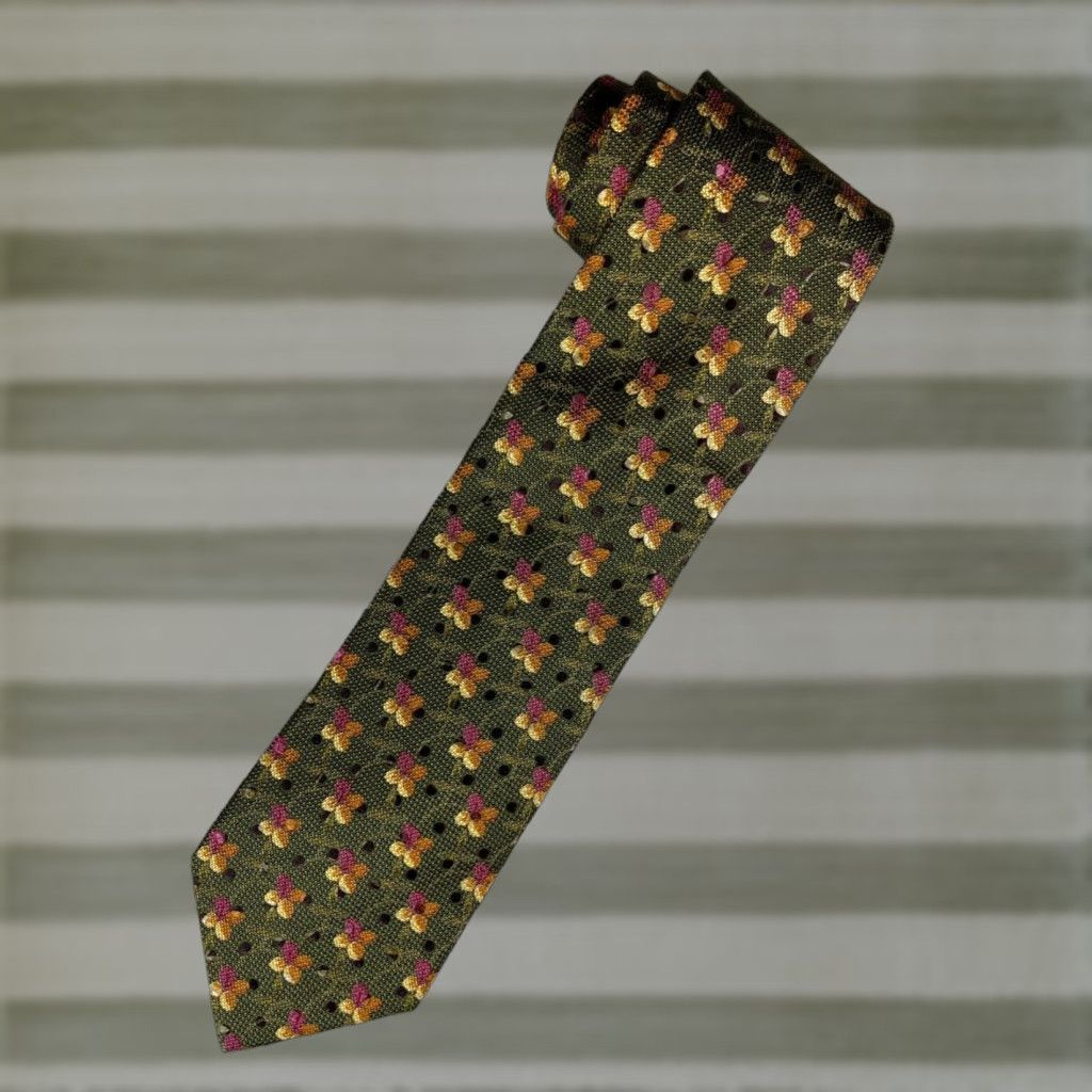 Ermenegildo Zegna VINTAGE Ermenegildo Zegna Men’s Luxury Silk Tie Floral Made in Italy Size ONE SIZE - 1 Thumbnail
