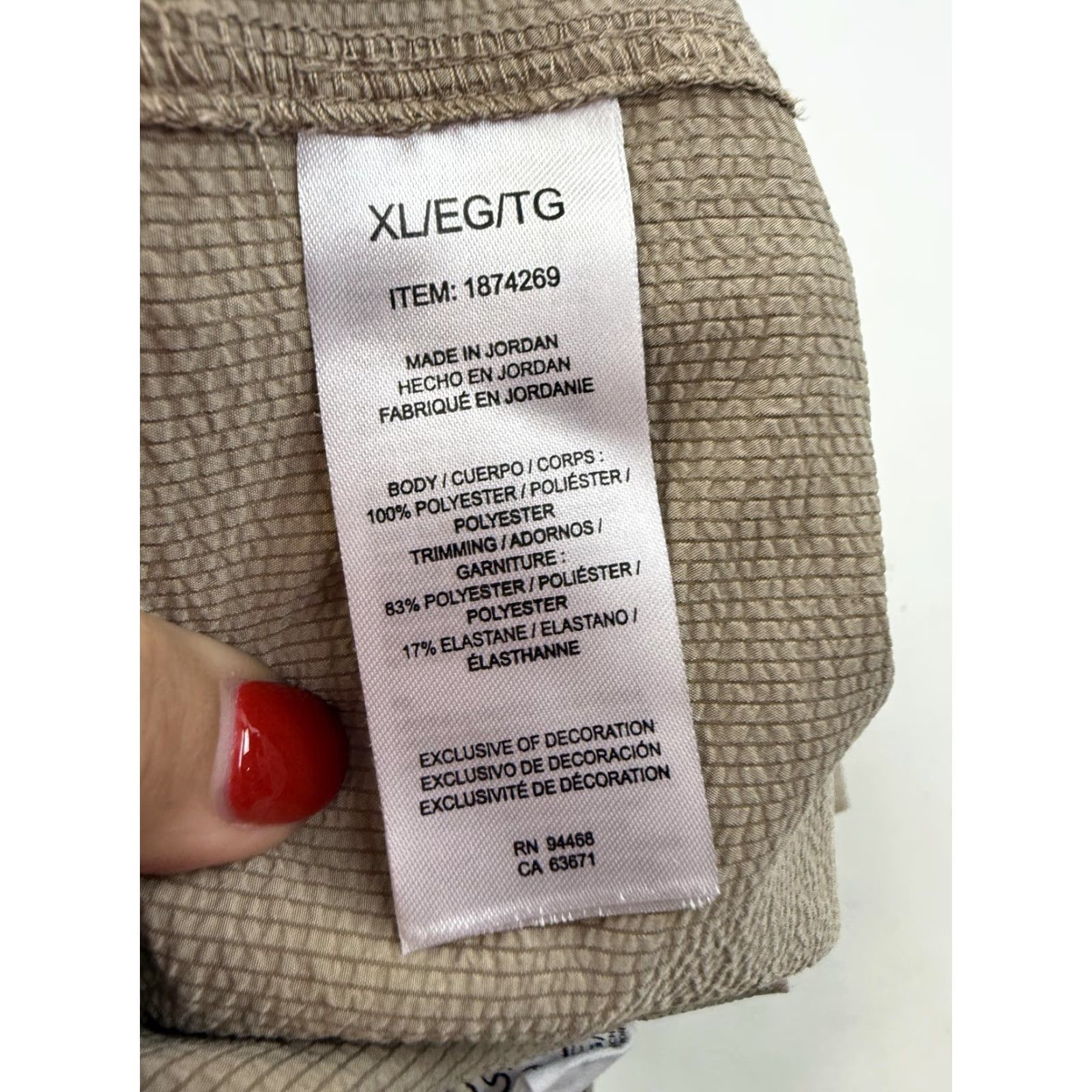 Vintage SADE Collective Pants Womens XL Beige Cargo Cropped Wide-Leg Stretch Casual Size 40" / US 18 - 5 Thumbnail