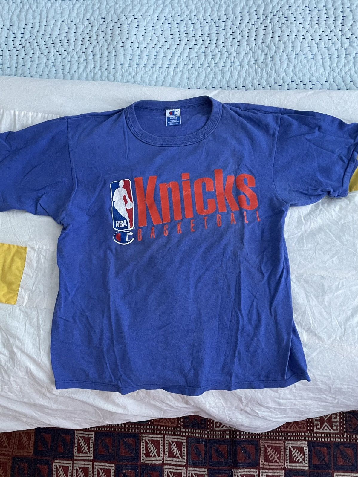 Vintage Vintage Knicks x Champion Tee Size US L / EU 52-54 / 3 - 1 Thumbnail