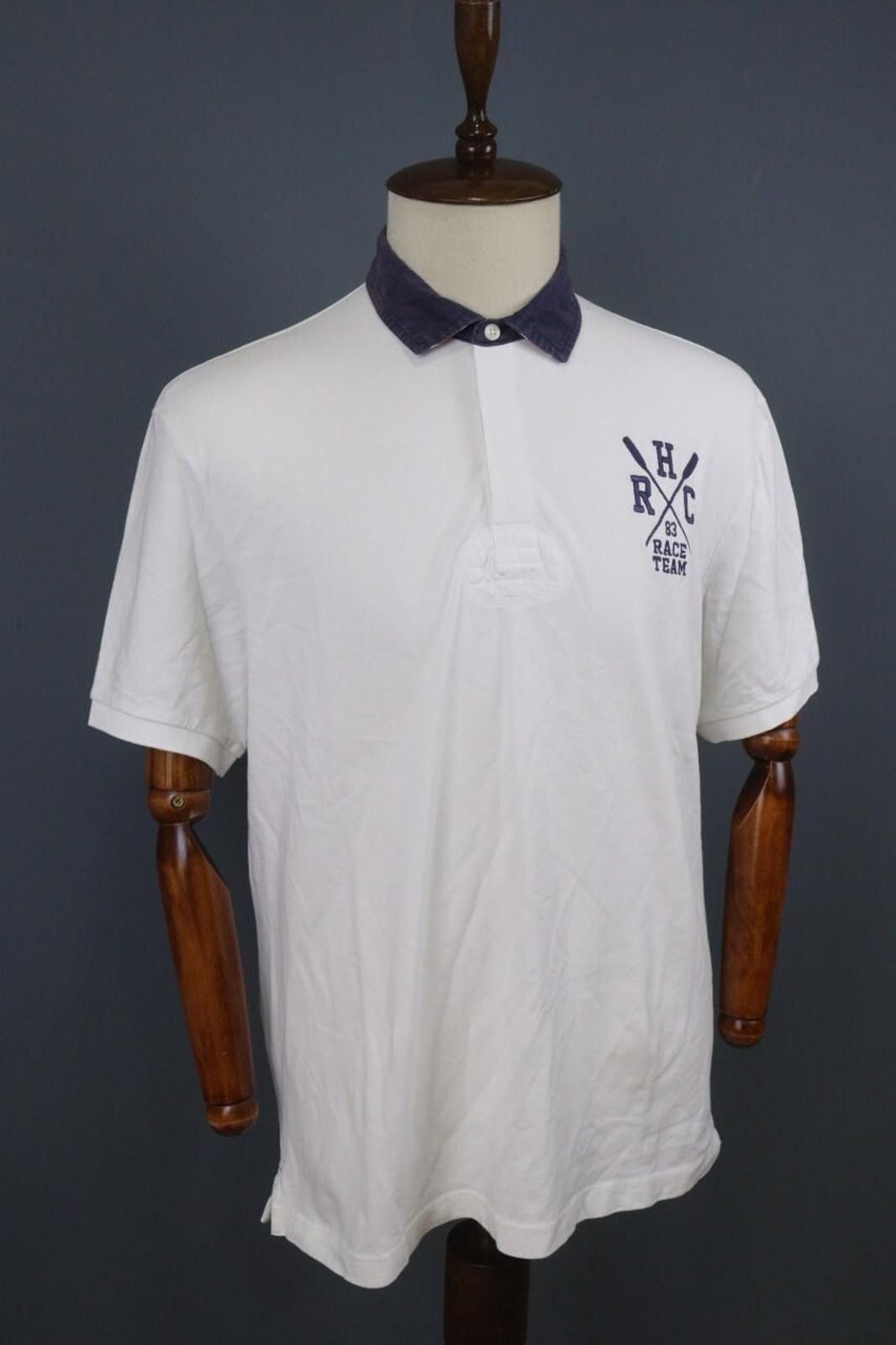 Designer Hackett London Classic Fit White Polo Shirt Size XL Size US XL / EU 56 / 4 - 7 Thumbnail