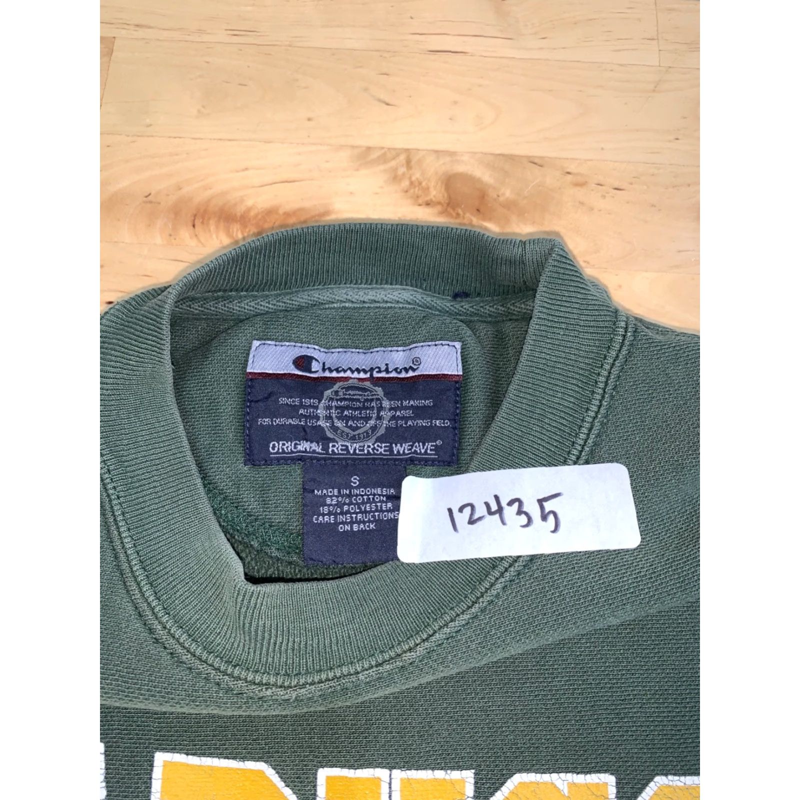 Champion Champion Sweatshirt Mens S Reverse Weave College Y2K Clarkson University Green Pullover Crew Neck Long Sleeve Regular size S Size US S / EU 44-46 / 1 - 2 Thumbnail