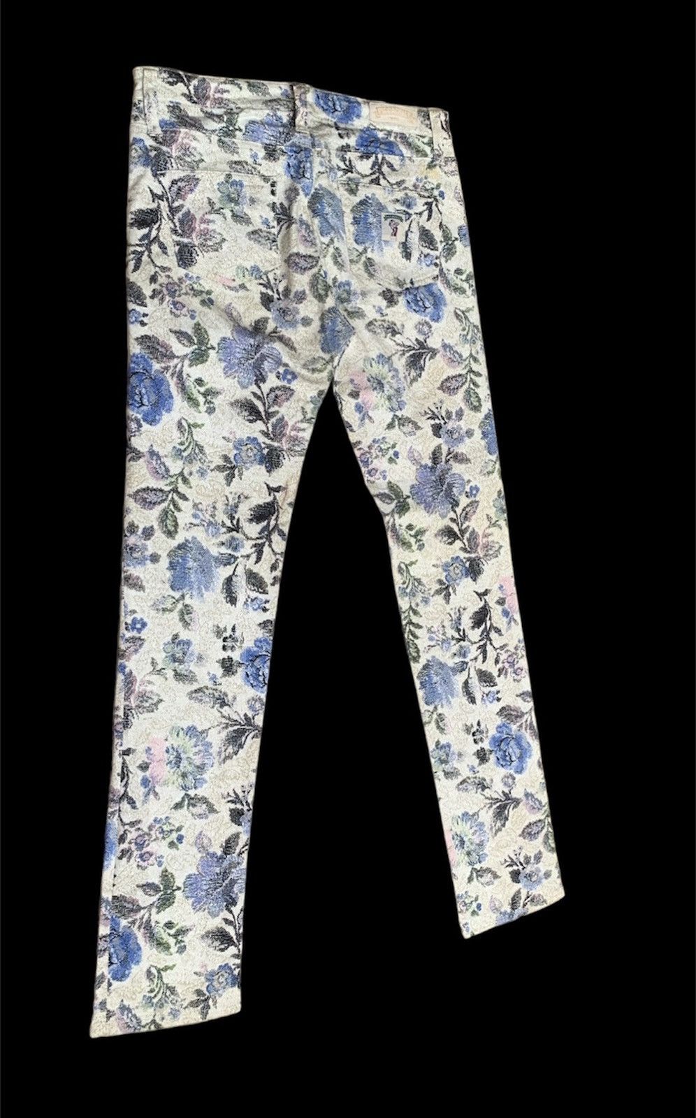 Japanese Brand × Vintage Piccadilly Paris Flowers Full Printed Skinny Streching Pants Size 28" / US 6 / IT 42 - 4 Thumbnail