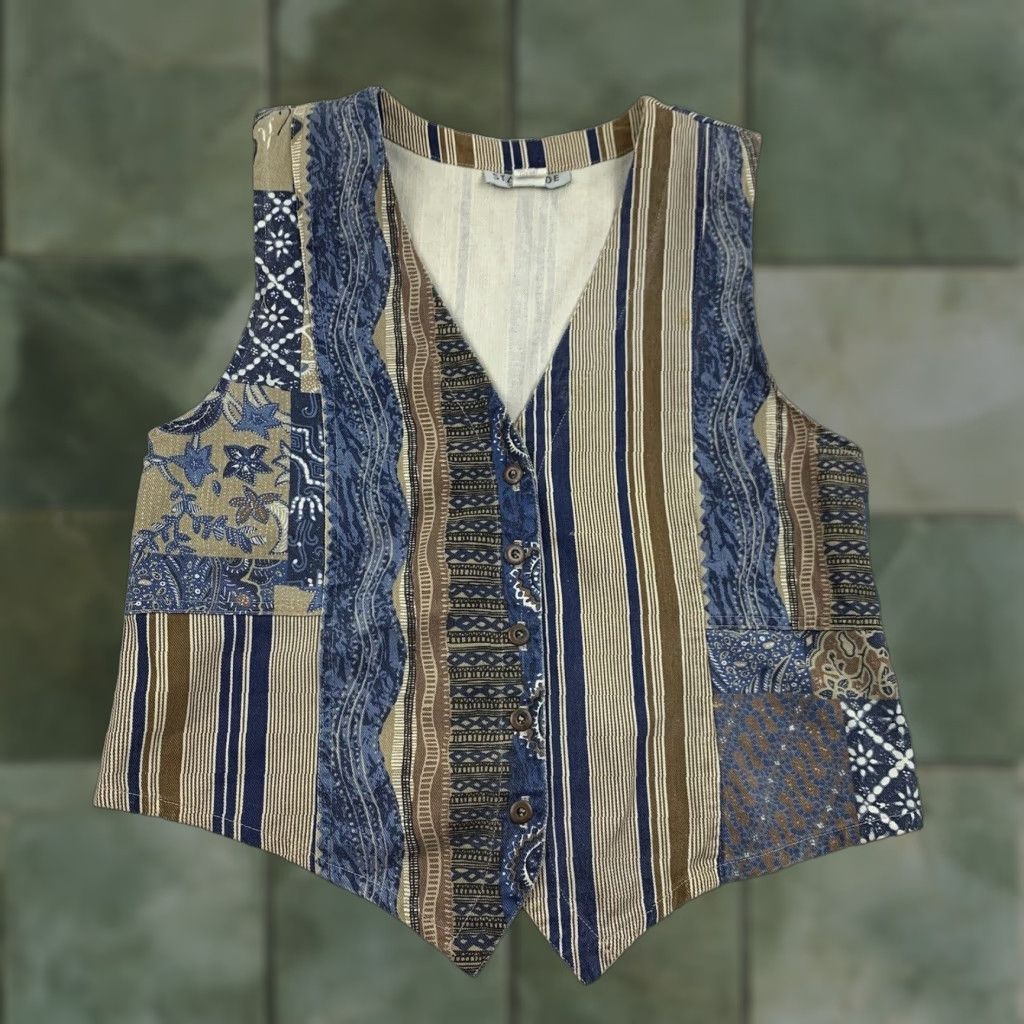 Vintage VINTAGE Stampede Western Vest Womens Medium Casual Cotton 80s 90s American Cowboy Size M / US 6-8 / IT 42-44 - 1 Thumbnail