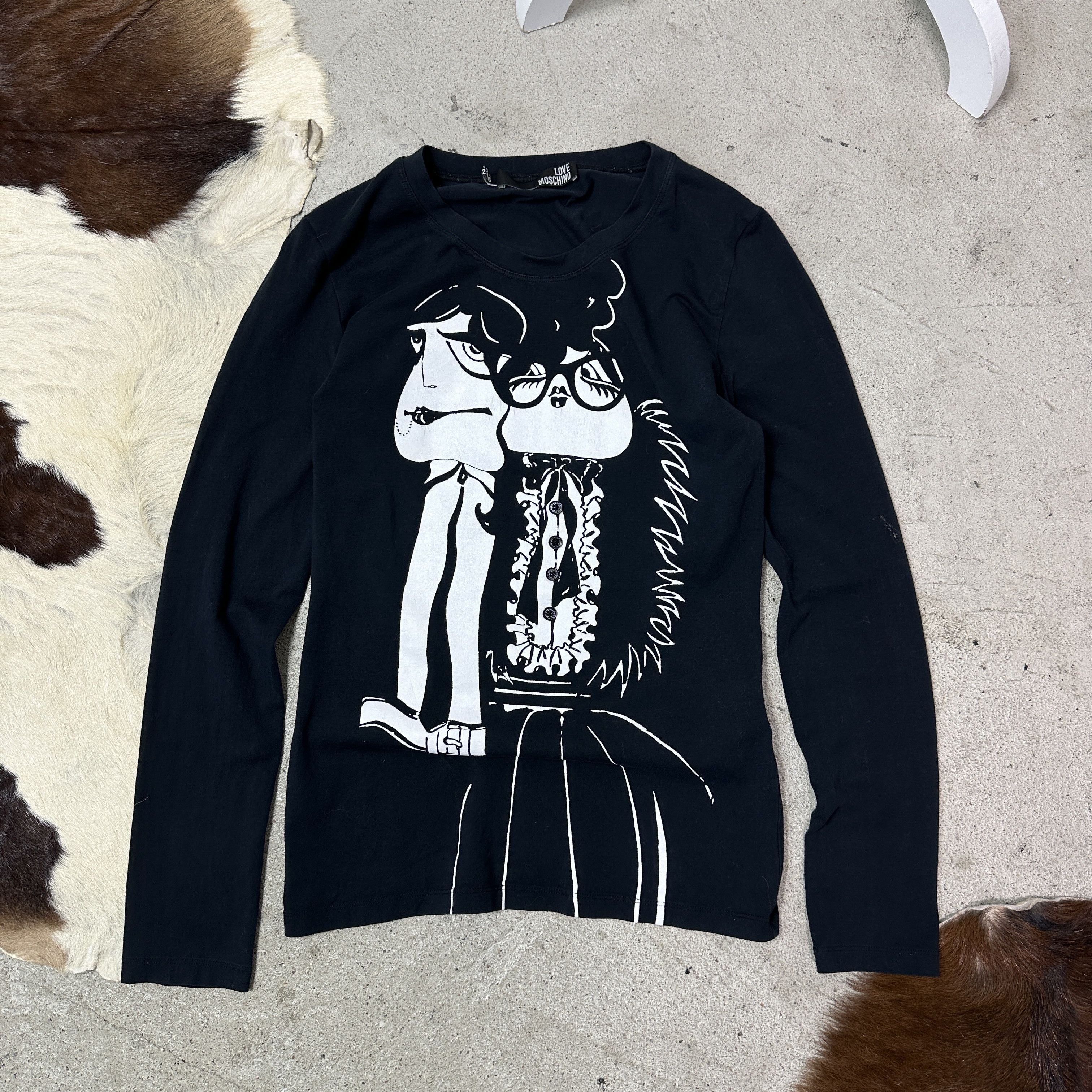 Moschino Vintage Streetwear Moschino Printed Longsleeve 00s Size M / US 6-8 / IT 42-44 - 2 Thumbnail