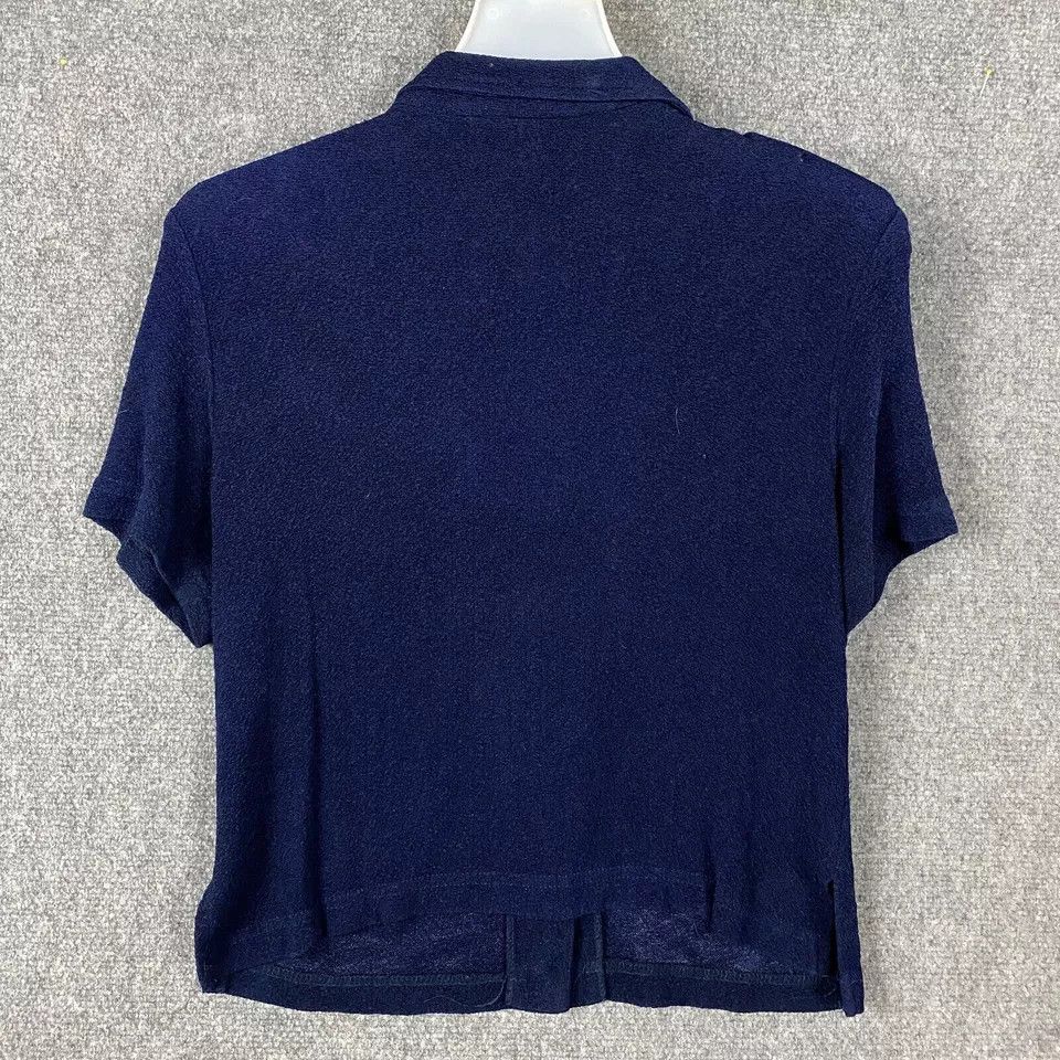 Other K Petite Button Up Top Women's Size 6P Petite Blue Acetate Size M / US 6-8 / IT 42-44 - 7 Thumbnail