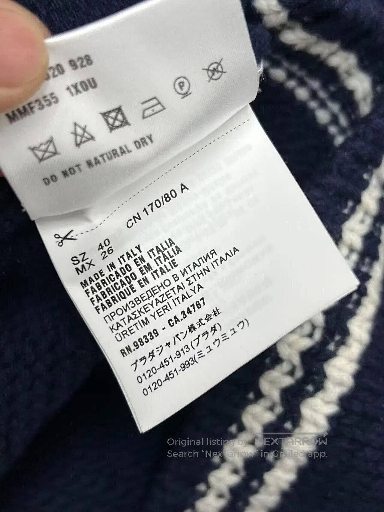 Miu Miu Miu Miu Navy Blue Button-Up Knit Sweater. Size S / US 4 / IT 40 - 5 Thumbnail