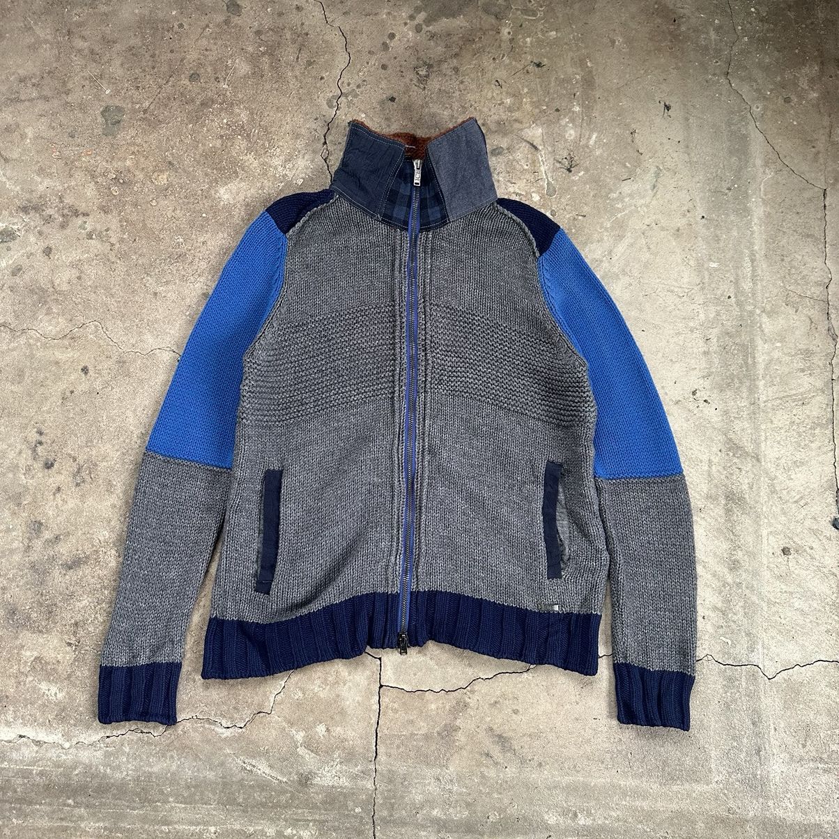 Iceberg Iceberg jeans vintage zip sweater patchwork hand knit Size US L / EU 52-54 / 3 - 1 Thumbnail