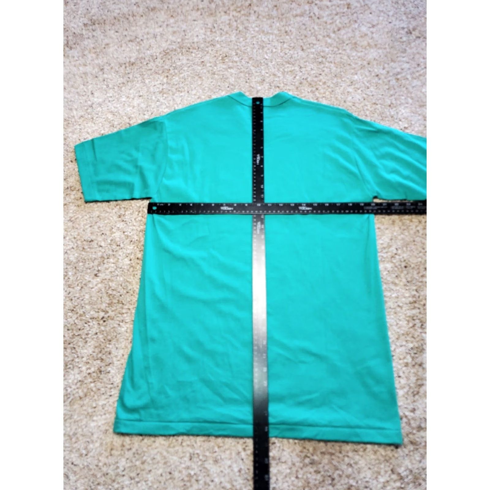Vintage VINTAGE Sportswear T Shirt XL Mens Teal Blue Short Sleeve V-Neck 1970s USA Made Single Stitch Size US XL / EU 56 / 4 - 7 Thumbnail