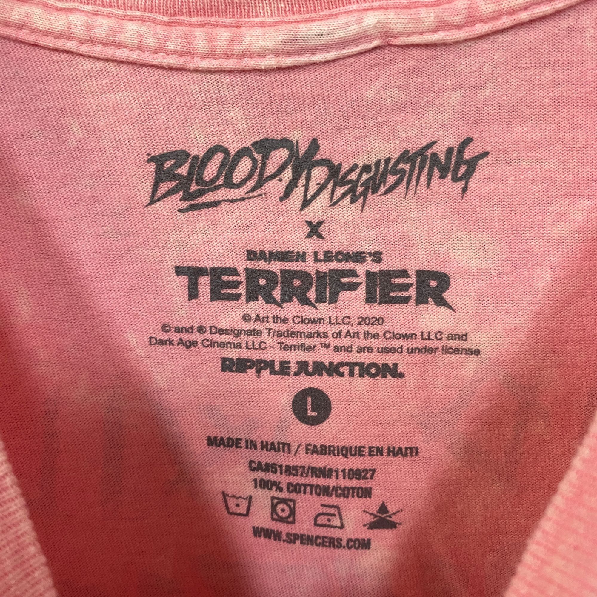 Ripple Junction Bloody Disgusting X Terrifier Art The Clown T-Shirt Large Size US L / EU 52-54 / 3 - 6 Thumbnail