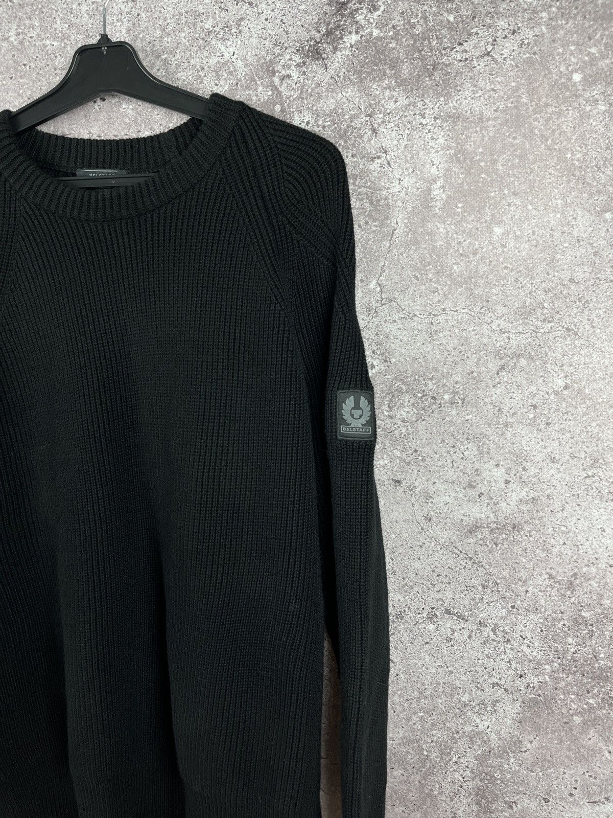 Belstaff Heavy Crew Neck Cotton Sweater Black Size US S / EU 44-46 / 1 - 2 Thumbnail
