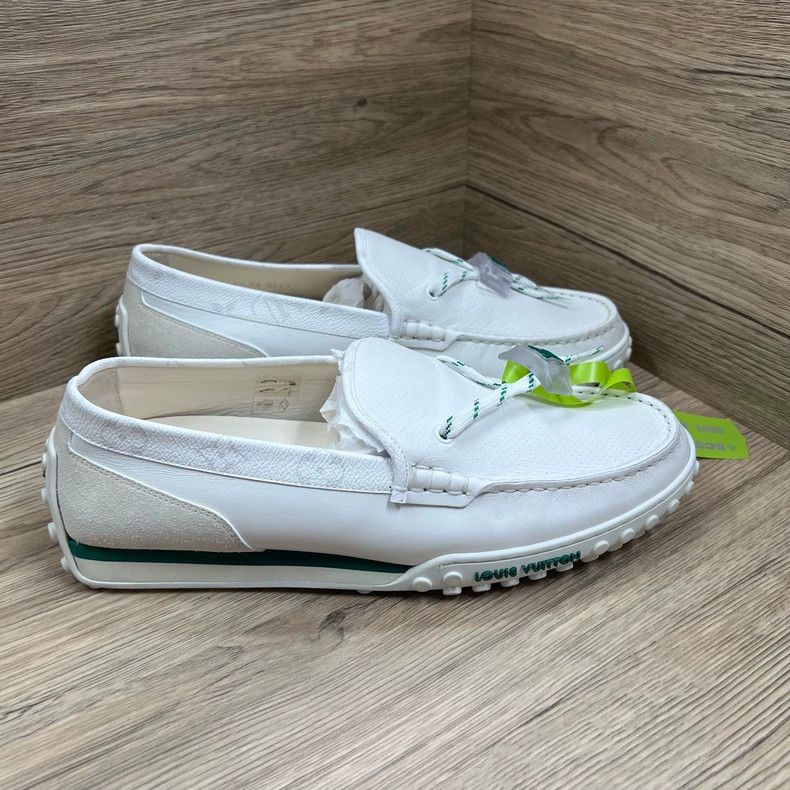 Louis Vuitton Louis Vuitton Racer White Peas Loafers shoes Size US 9.5 / EU 42-43 - 5 Thumbnail