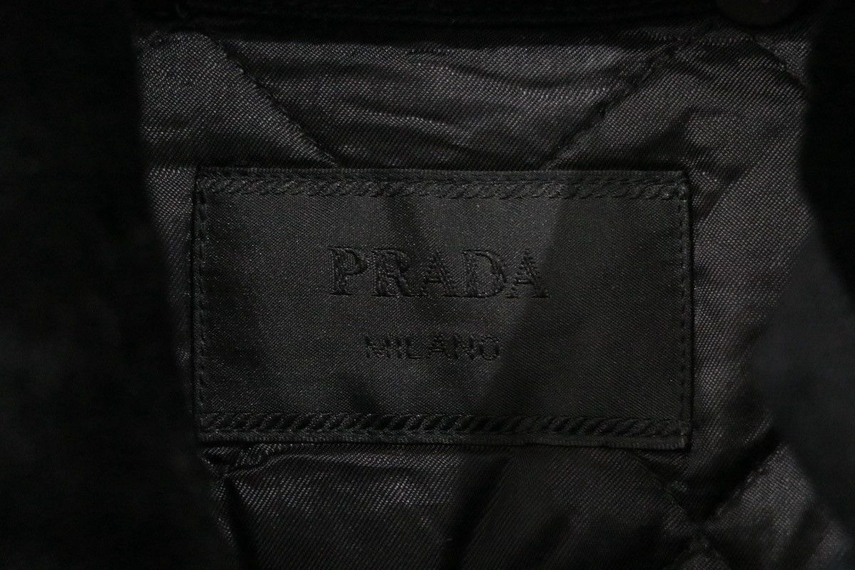 Prada Prada Milano Black Denim Trucker Jacket Fur Collar XL Size US XL / EU 56 / 4 - 3 Thumbnail