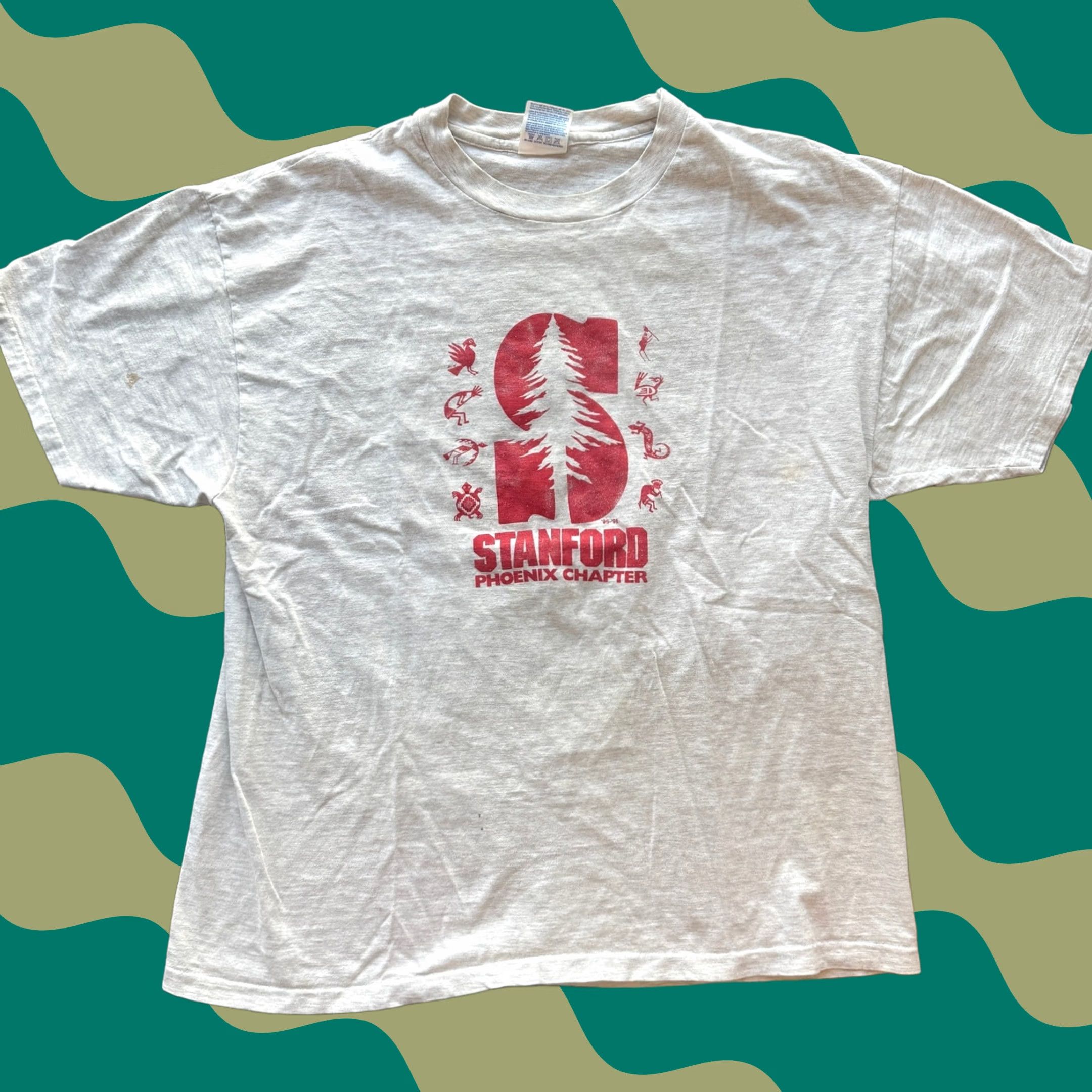 Vintage VINTAGE Stanford University Phoenix Chapter Grey Graphic Tee Mens XL Shirt Size US XL / EU 56 / 4 - 1 Thumbnail
