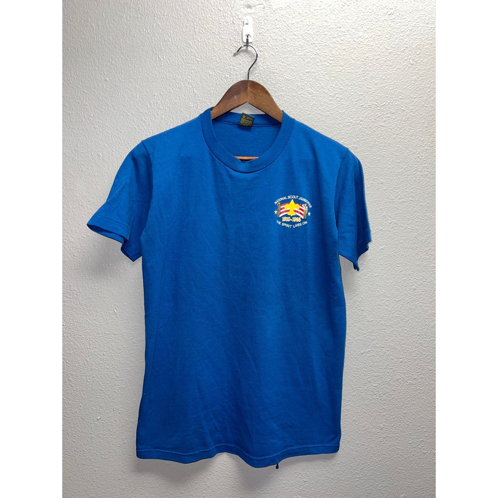 Jerzees Vintage National Scout Jamboree Shirt 1985 Blue Tee 80s M Size US M / EU 48-50 / 2 - 1 Thumbnail
