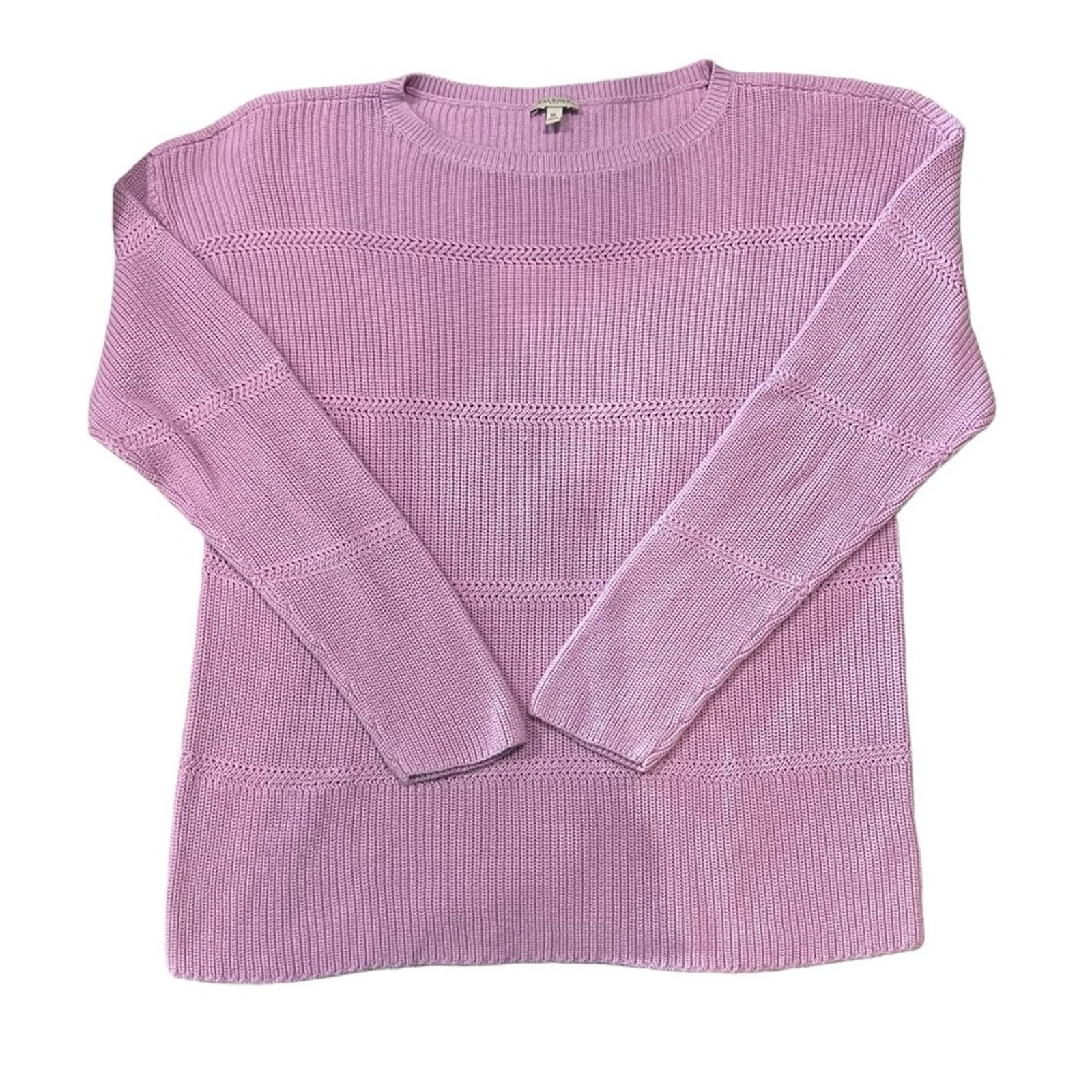 Talbots Talbots Sweater Womens XL Lavender Purple Ribbed Knit Size XL / US 12-14 / IT 48-50 - 2 Thumbnail