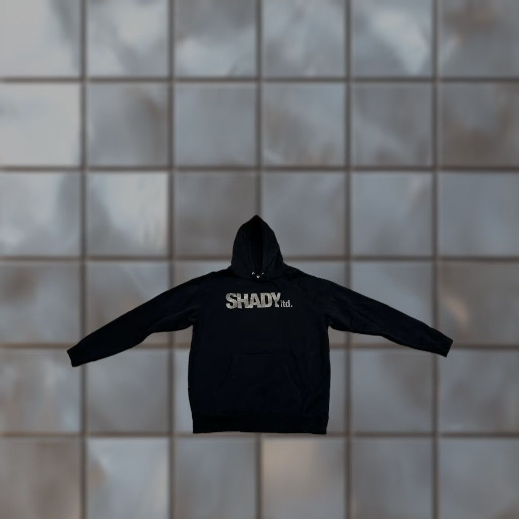 Logo 7 VINTAGE Shady Hoodie Mens Large L Black Crew Neck Cotton Blend Fleece Embroidered 8 Mile 1999-2000s Pullover Size US L / EU 52-54 / 3 - 1 Thumbnail