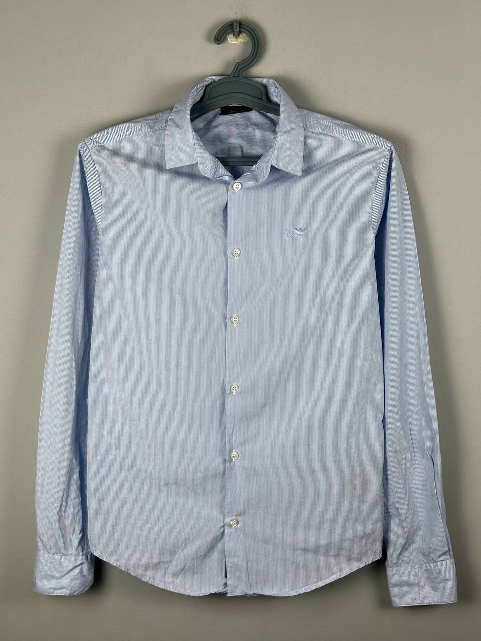Armani Vintage Armani Jeans Striped Luxury Blue Shirt Size US S / EU 44-46 / 1 - 1 Thumbnail