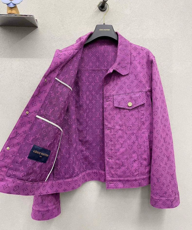 Louis Vuitton Louis Vuitton Purple Denim Jacket Size US M / EU 48-50 / 2 - 4 Thumbnail