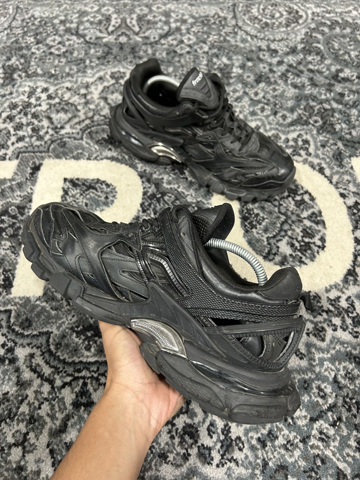 Balenciaga Balenciaga All Black Track 2.0 Size 12US/45EU Size US 12 / EU 45 - 3 Thumbnail