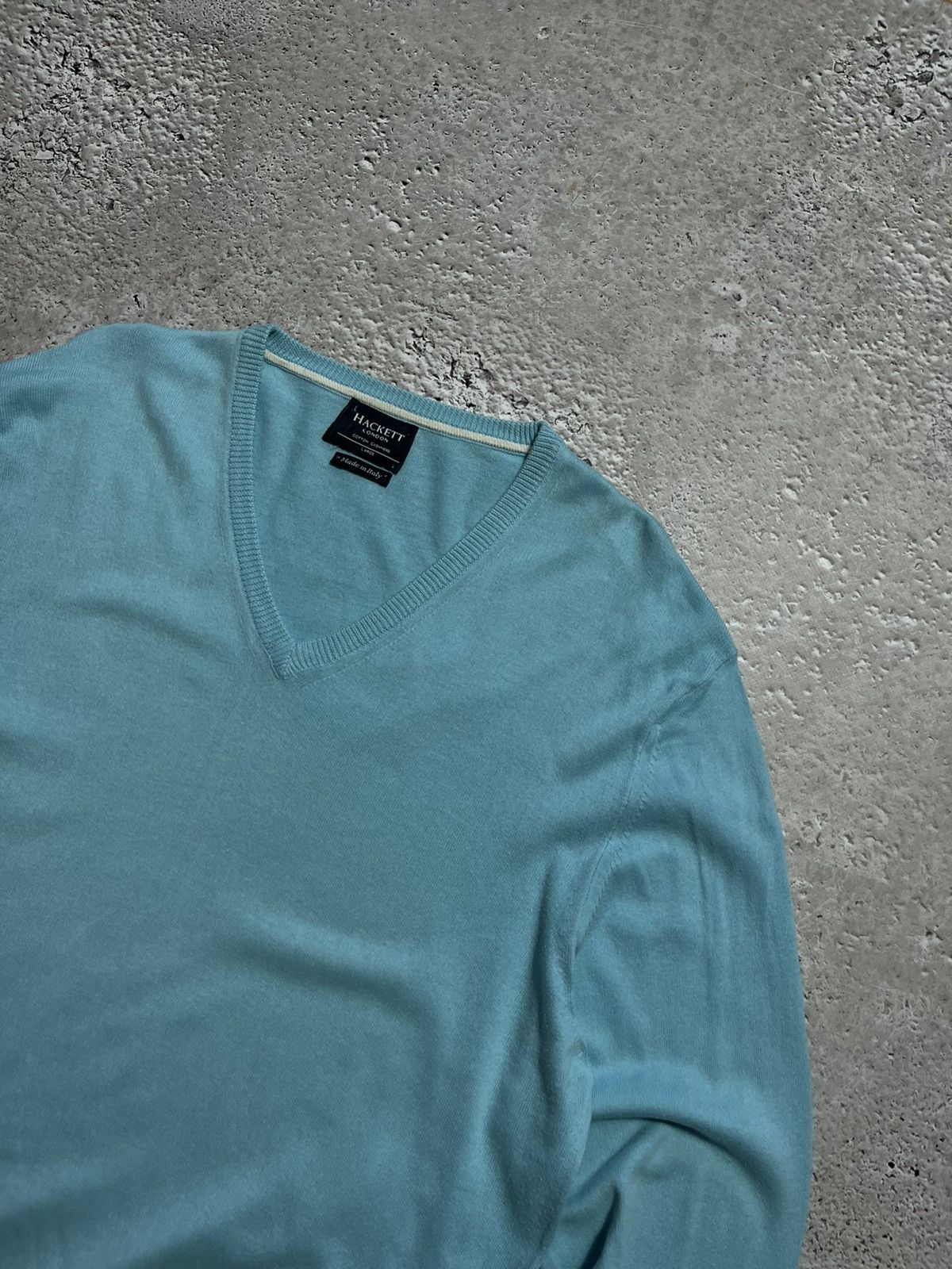 Hackett Hackett Italy V-Neck Pullover Jumper Sweater Cotton/Cashmere Size US L / EU 52-54 / 3 - 4 Thumbnail