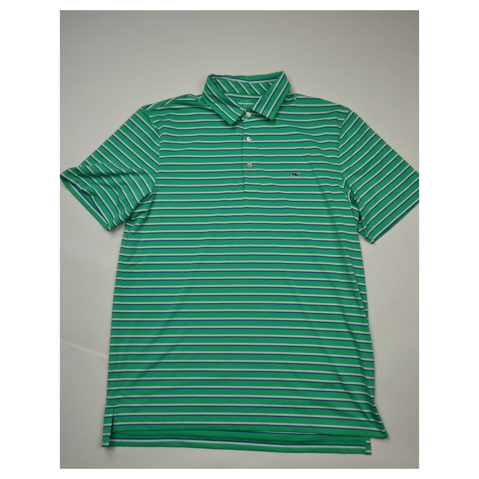 Vineyard Vines Vineyard Vines performance polo shirt, green stripe, medium Size US M / EU 48-50 / 2 - 1 Thumbnail
