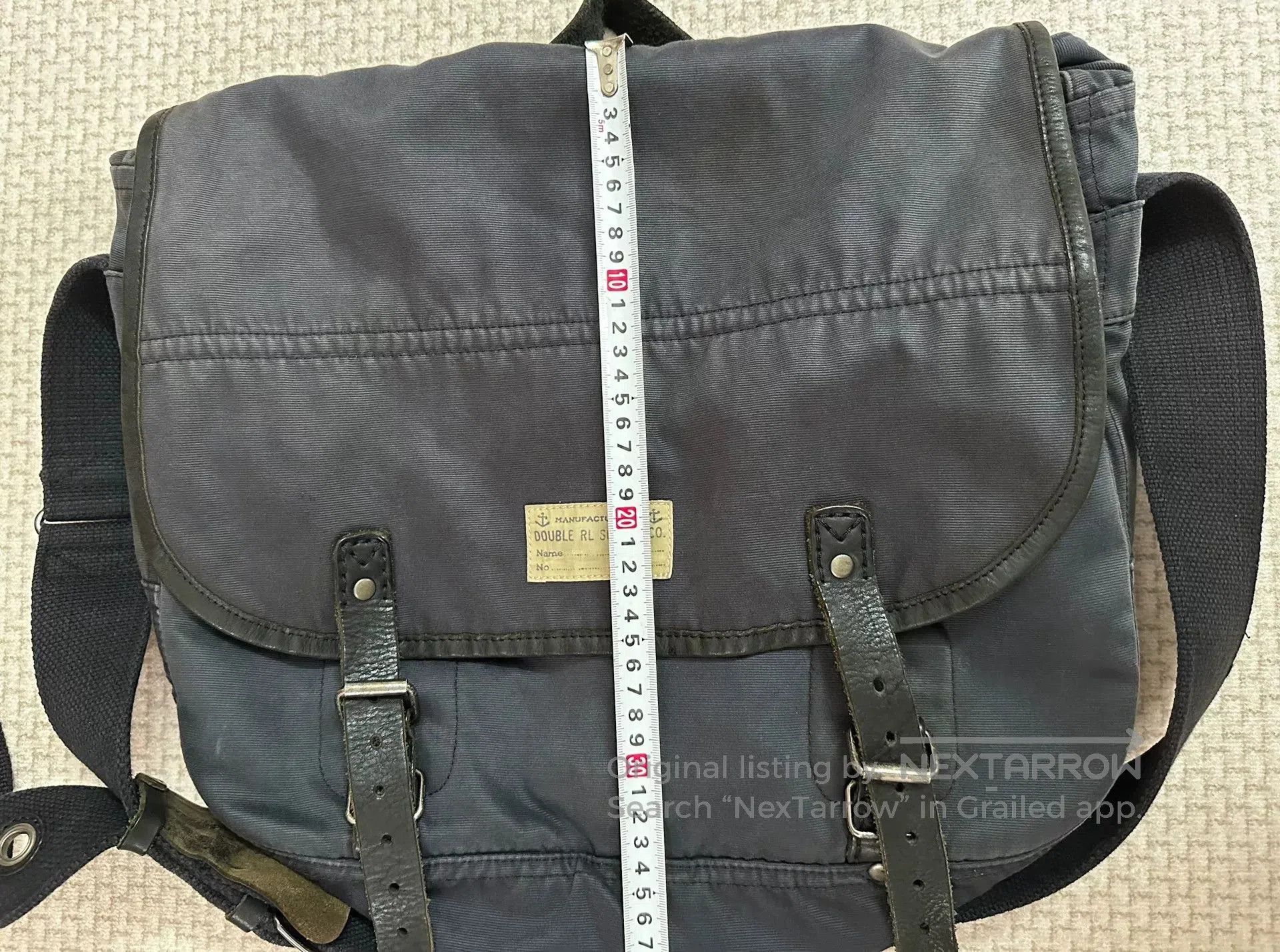 RRL Ralph Lauren RRL Double RL Canvas Leather Messenger Bag. Size ONE SIZE - 9 Thumbnail