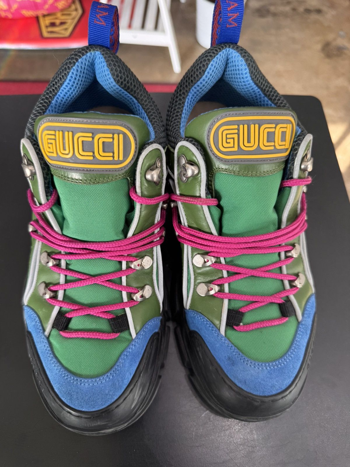 Gucci Gucci Flashtrek Green Blue Size 6.5 (2023) Size US 6.5 / EU 39-40 - 2 Thumbnail