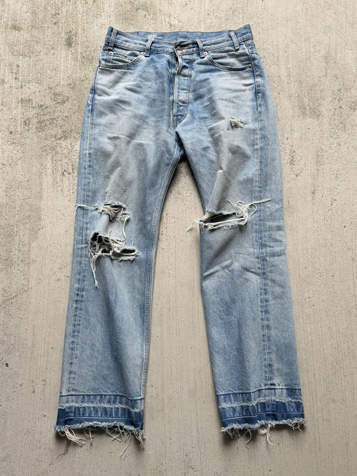 Celine CELINE Wesley Straight-Leg Distressed Jeans Size US 29 - 1 Thumbnail