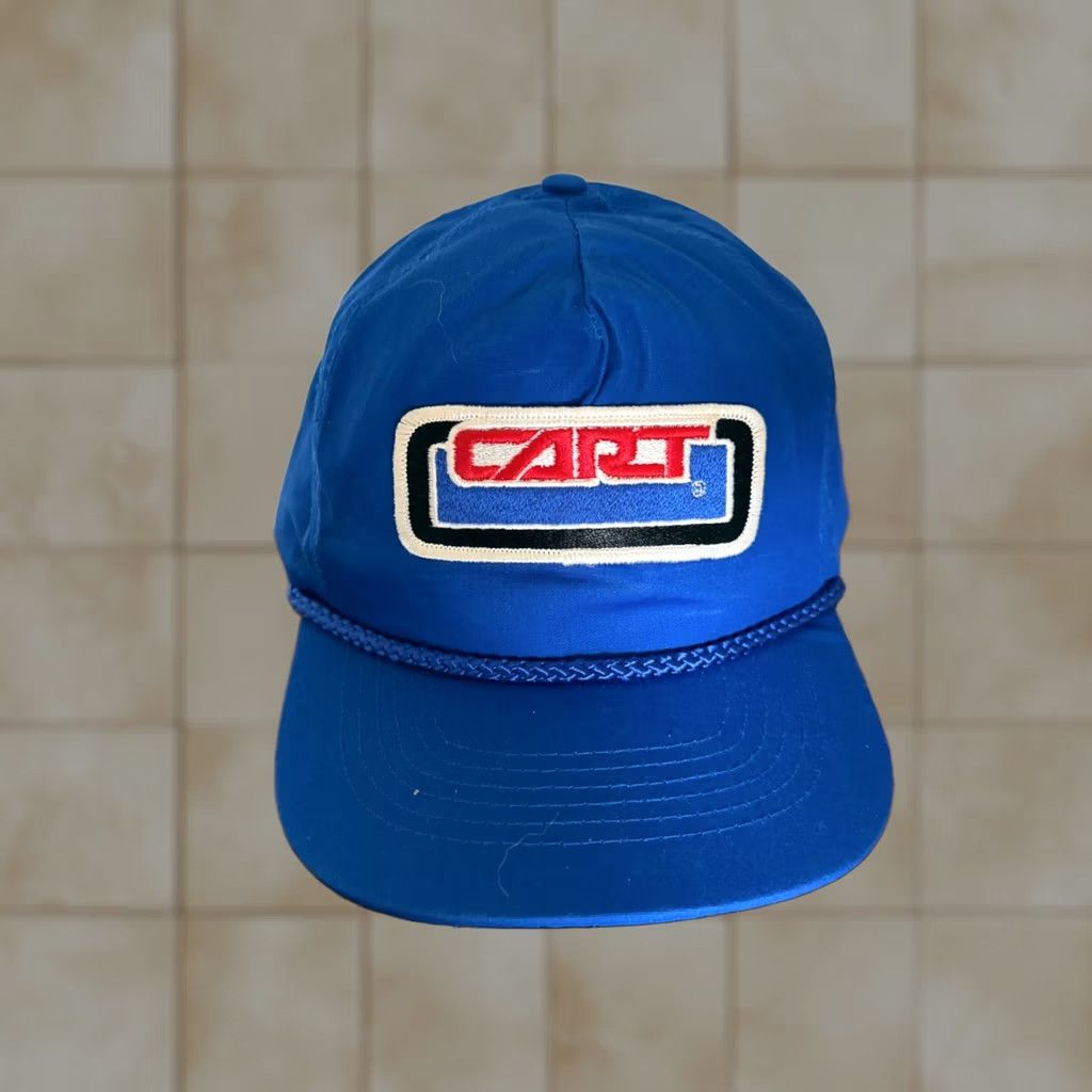 Roper VINTAGE KC Trucker Hat Cap Adjustable Gray Corduroy Cars Logo Sports Dad Men Adjustable StrapBack Championship Auto Racing Teams Rope Blue EUC Size ONE SIZE - 1 Thumbnail