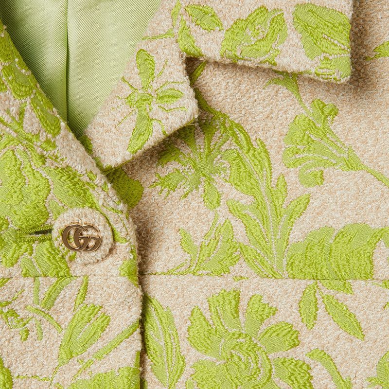 Gucci o1loc1c0226 835604 Flora Cotton Bouclé Jacquard Jacket Size L / US 10 / IT 46 - 6 Thumbnail