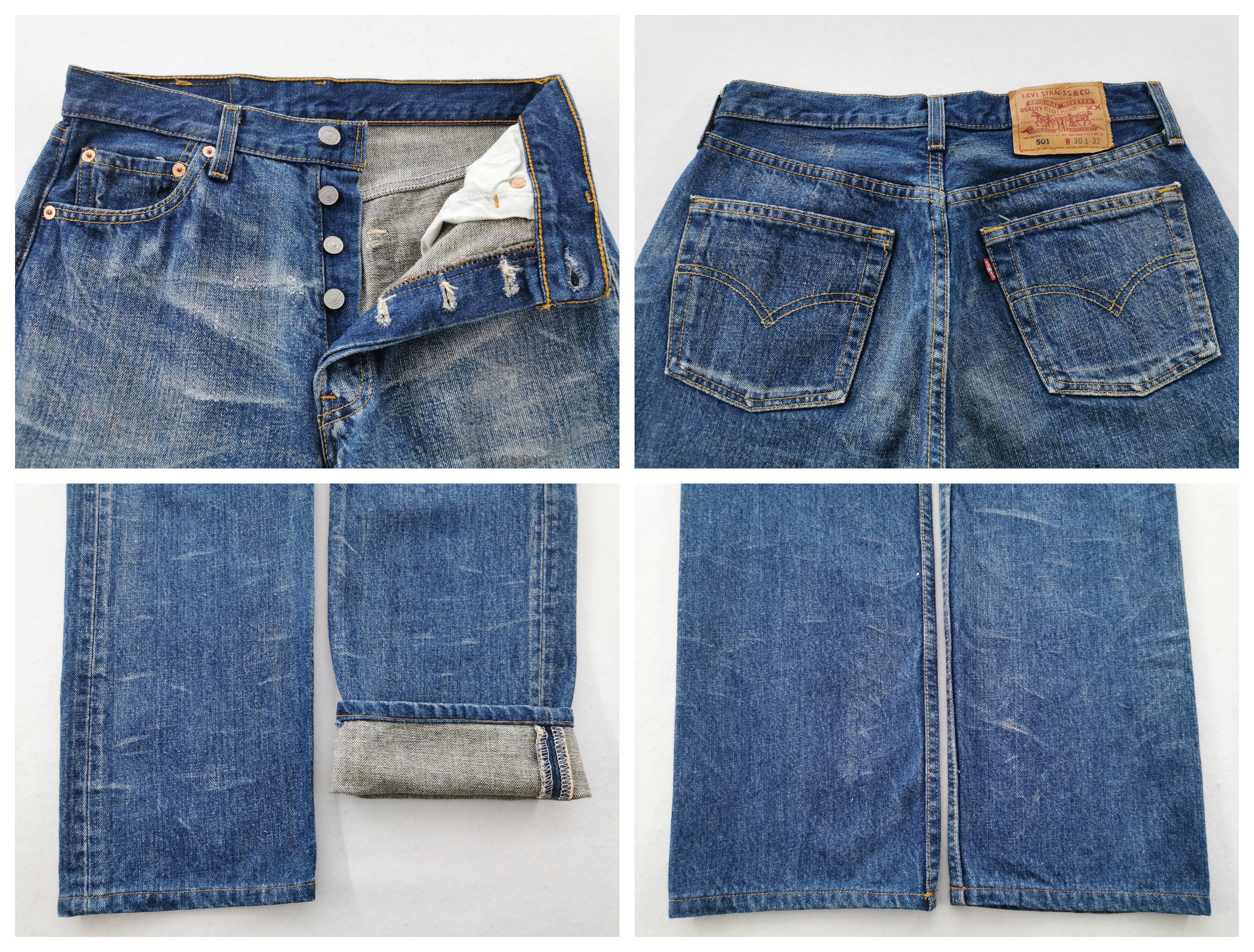 Levi's Vintage Levis Lot 501 Denim Jeans Made In USA Size 27/30x32 Size US 27 - 8 Thumbnail