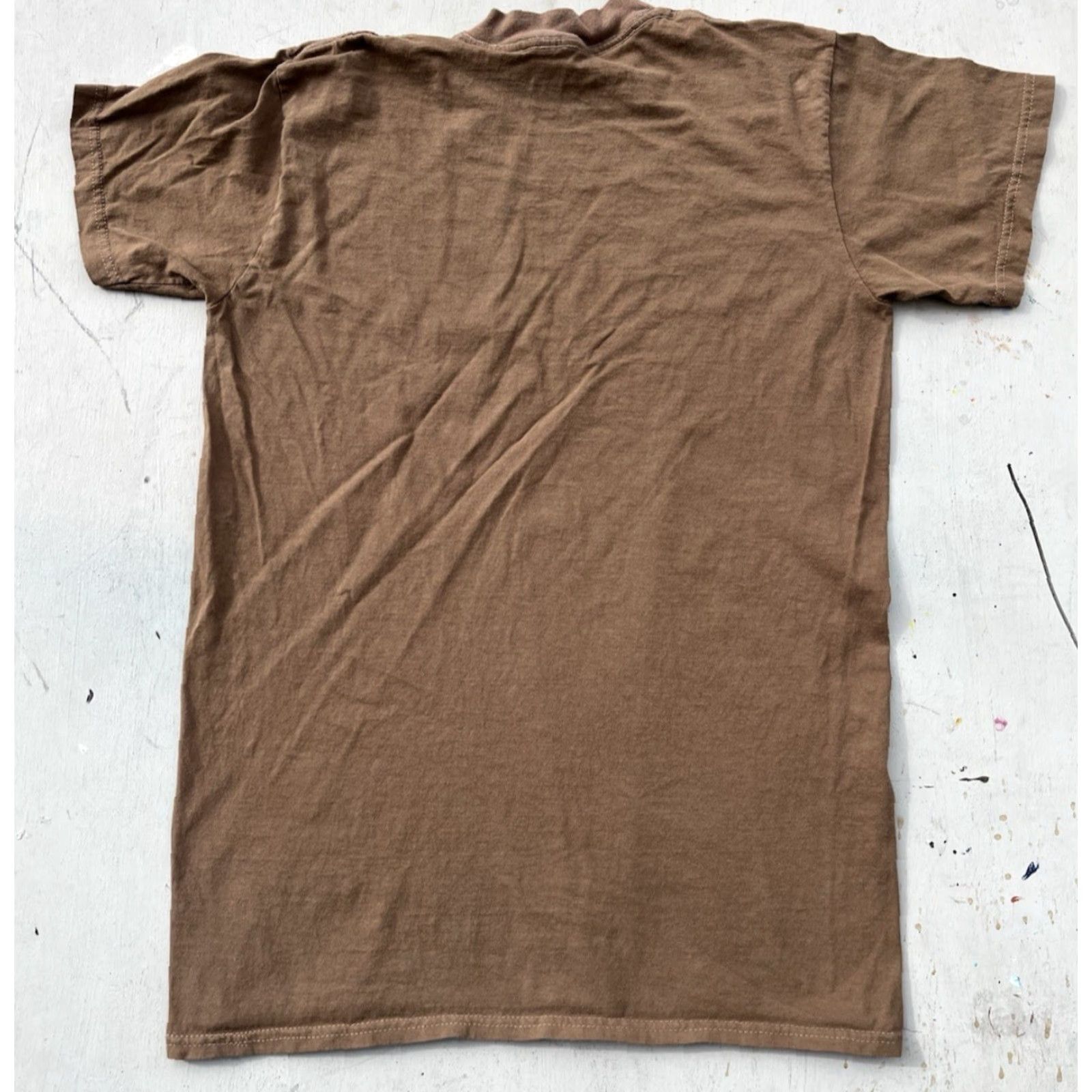 Vintage VINTAGE Men’s Army T-Shirt Beige Brown Solid L USA Military Grunge Pearl Jam 90s Work Shirt Mens Regular Cotton 2000s 100% Size US L / EU 52-54 / 3 - 5 Thumbnail