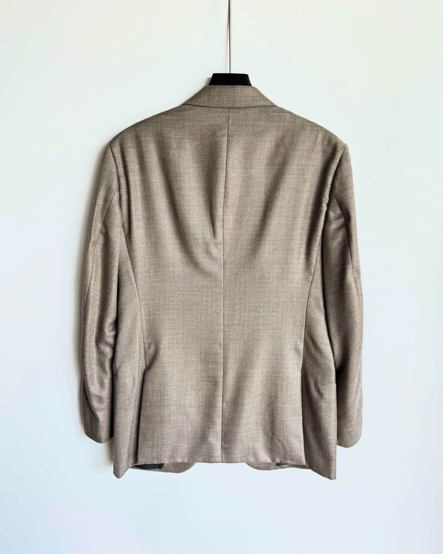 Giorgio Armani Giorgio Armani 98% New Cashmere Silk Blazer 50 Oatmeal Size 50S - 2 Thumbnail