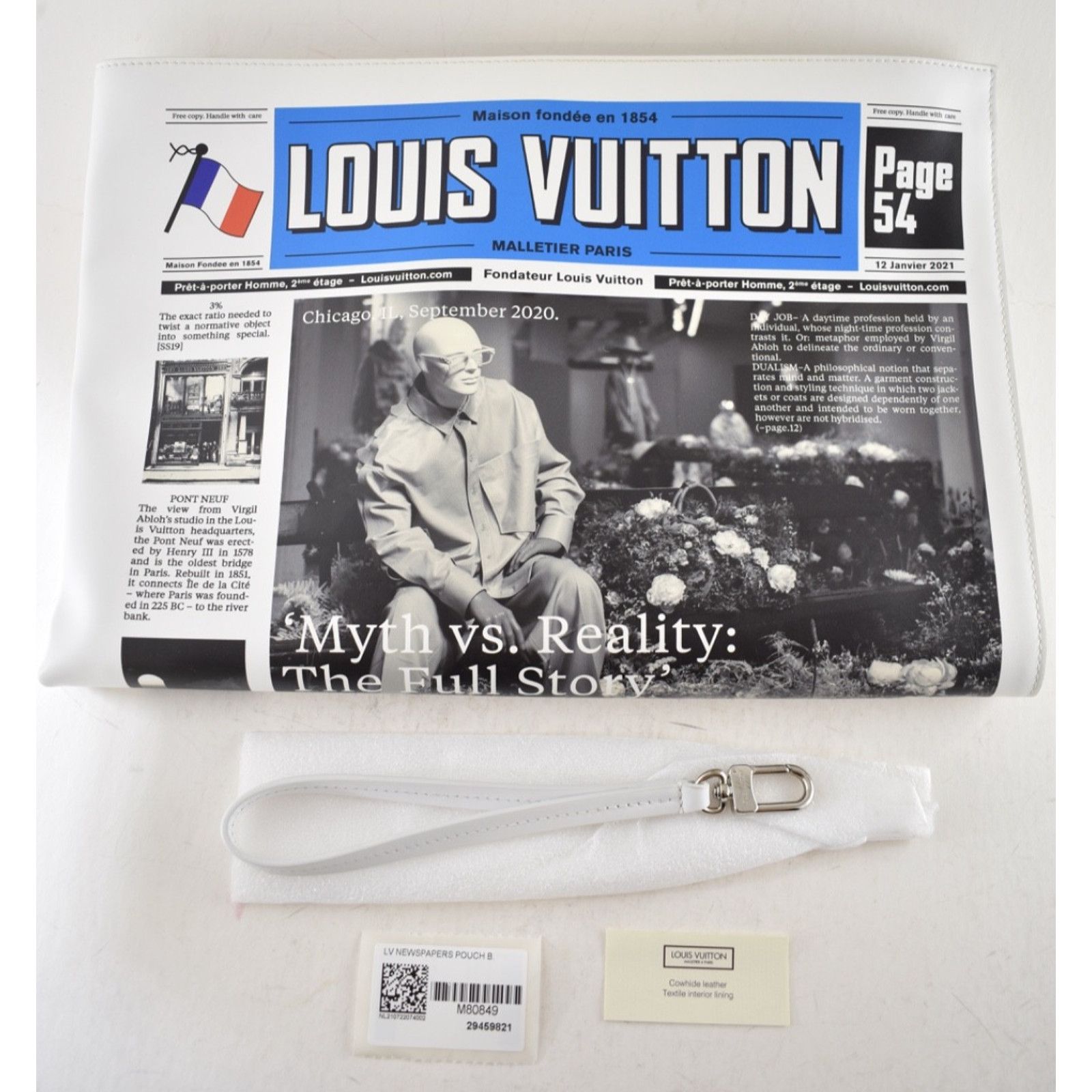 Louis Vuitton Newspaper Pouch Leather Tourist Purist Virgil Clutch Bag Size ONE SIZE - 4 Thumbnail