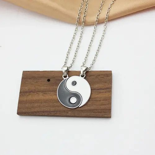 Other 2Pcs Tai Chi Yin Yang Necklace Size ONE SIZE - 1 Thumbnail