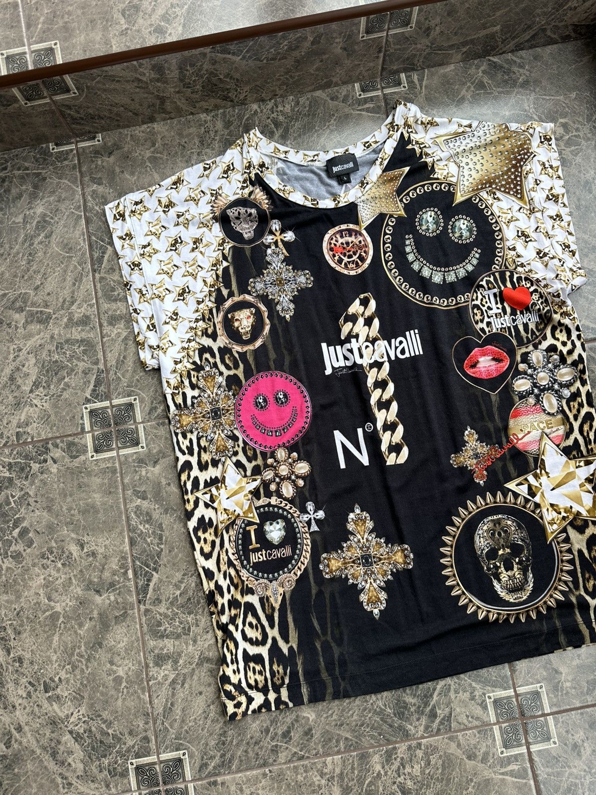 Just Cavalli Just Cavalli Woman Tunic Abstract Print Shirt Sz L Size L / US 10 / IT 46 - 3 Thumbnail