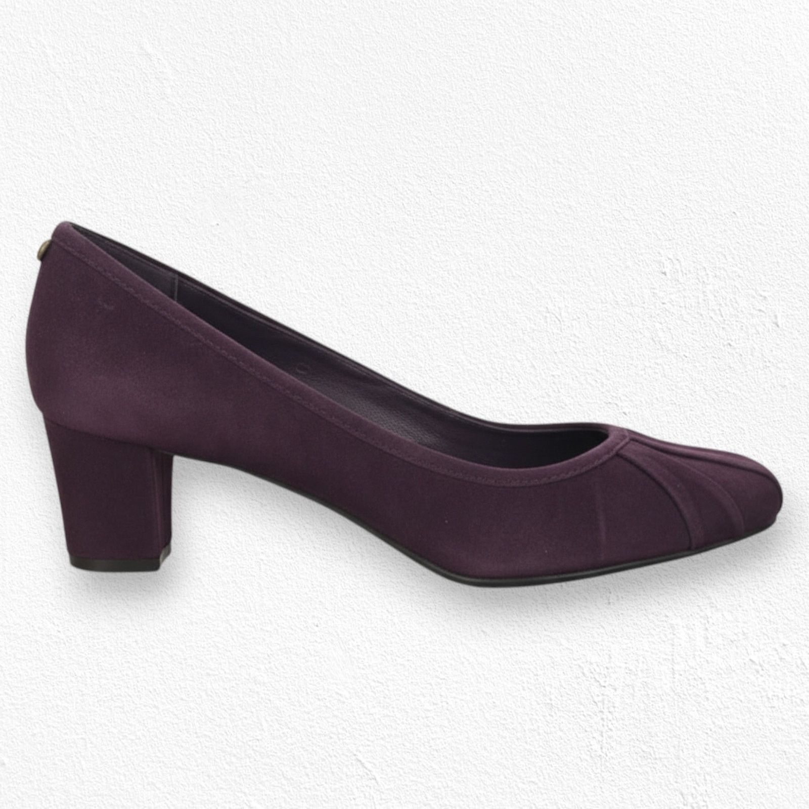 Etienne Aigner Y2K Purple Suede Leather Round Toe Block Heels Size 9.5 Size US 9.5 / IT 39.5 - 1 Thumbnail
