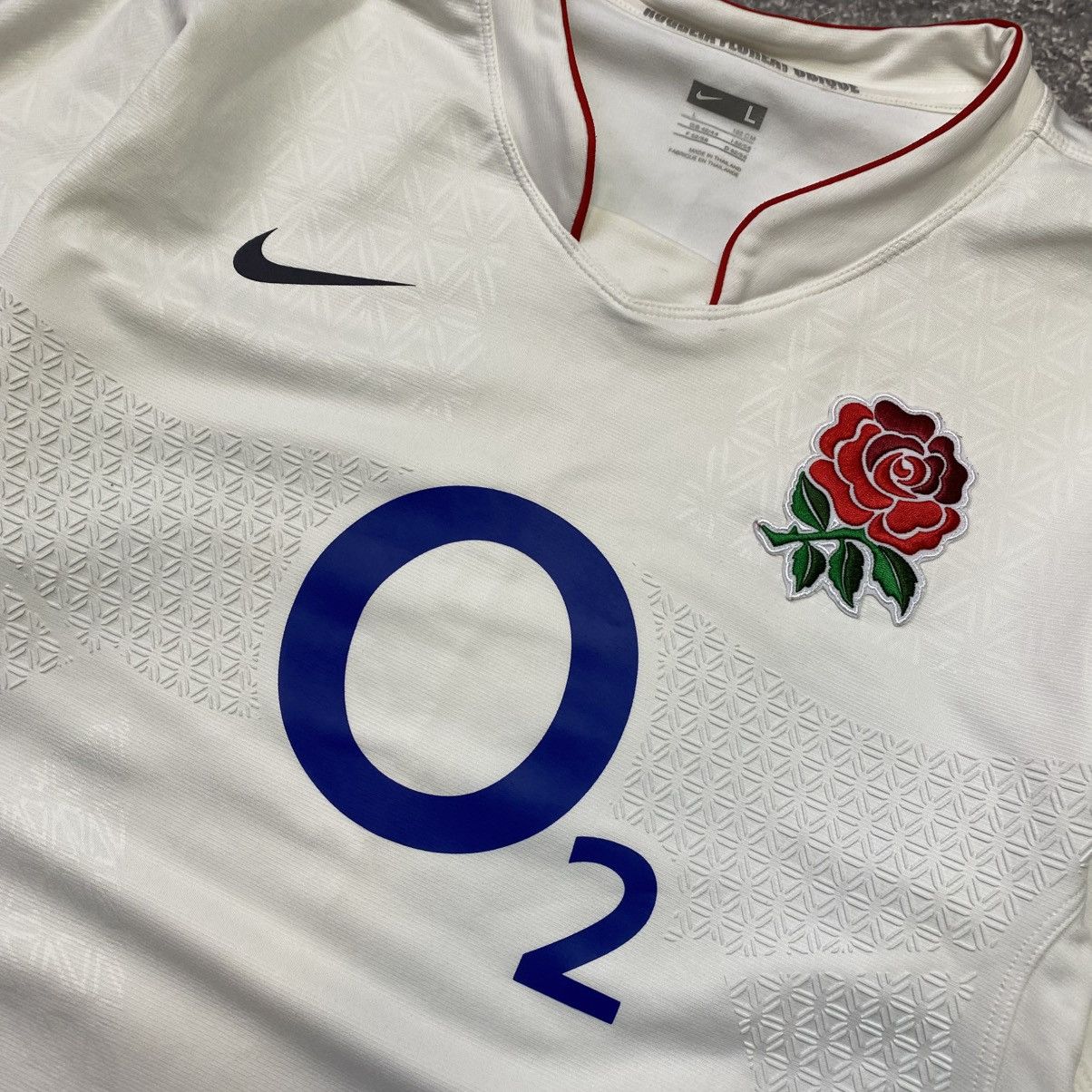 Vintage Vintage Nike England Rugby o2 00’s white jersey Size US L / EU 52-54 / 3 - 3 Thumbnail