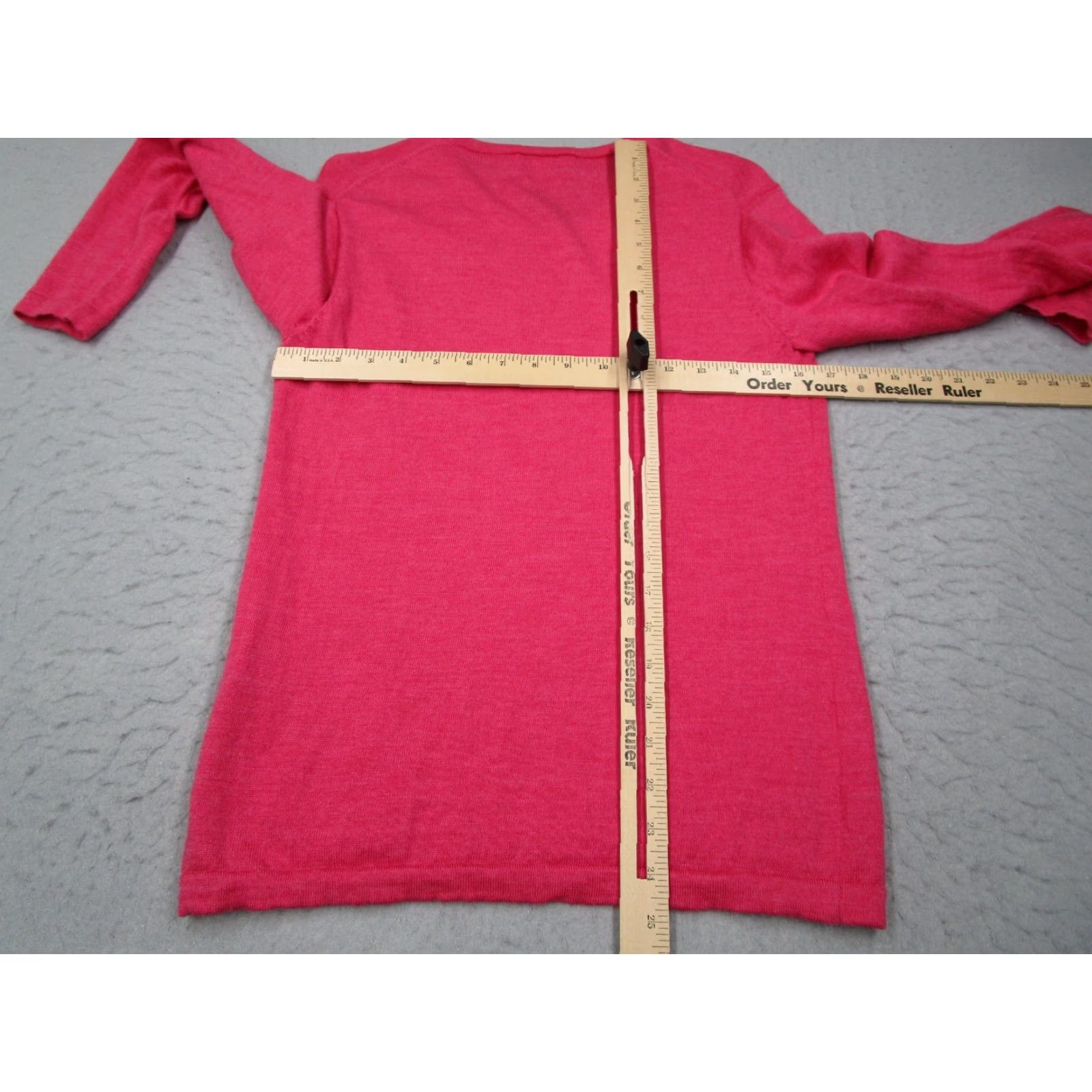 Peter Millar PETER MILLAR Women's Sweater Medium Pink Merino Wool V-Neck Pullover Kauri Cliffs Casual Classic Size M / US 6-8 / IT 42-44 - 5 Thumbnail