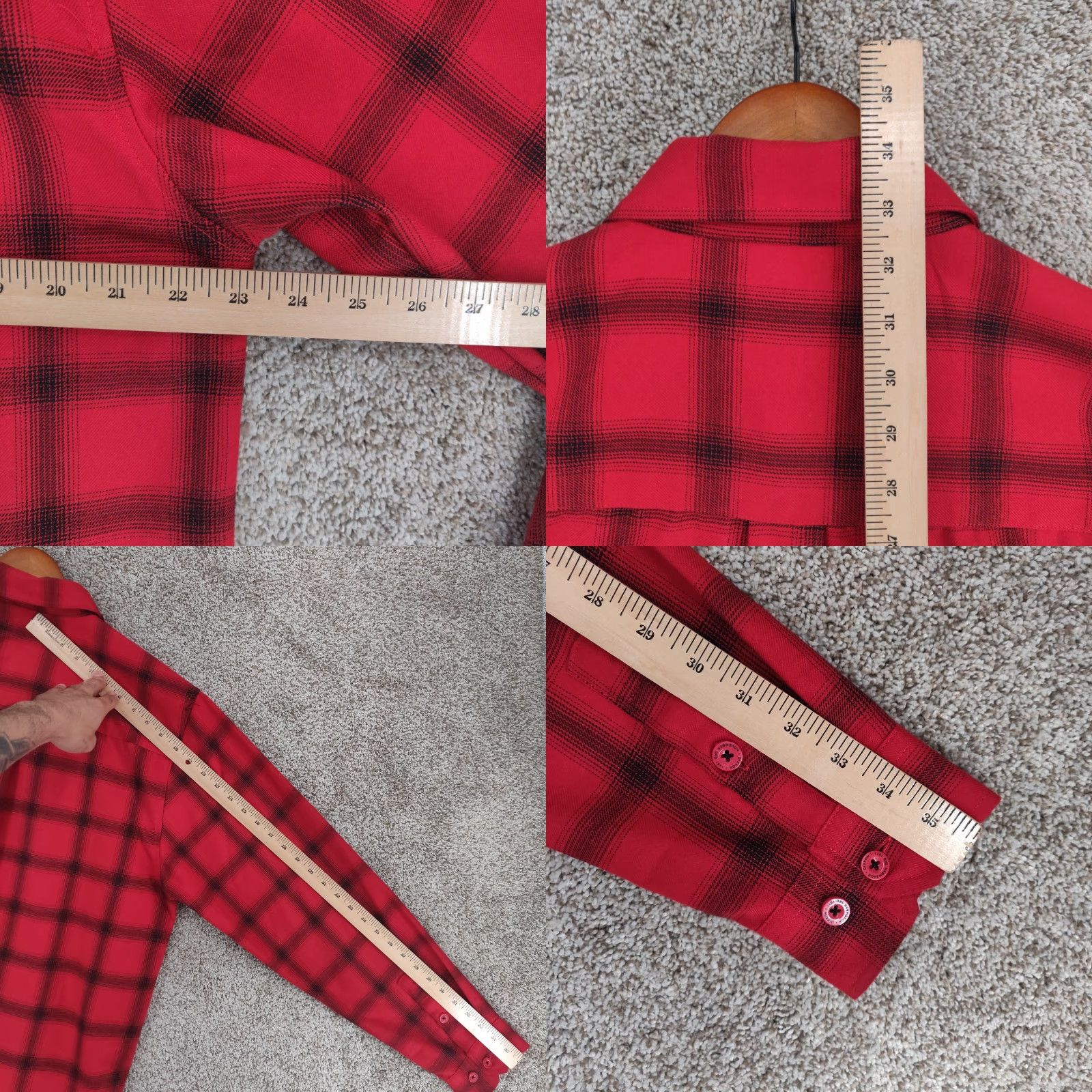 Vintage Dixxon The Stroker Shirt Mens L Red Plaid Long Sleeve Button-Up Pocket Snap Size US L / EU 52-54 / 3 - 9 Thumbnail
