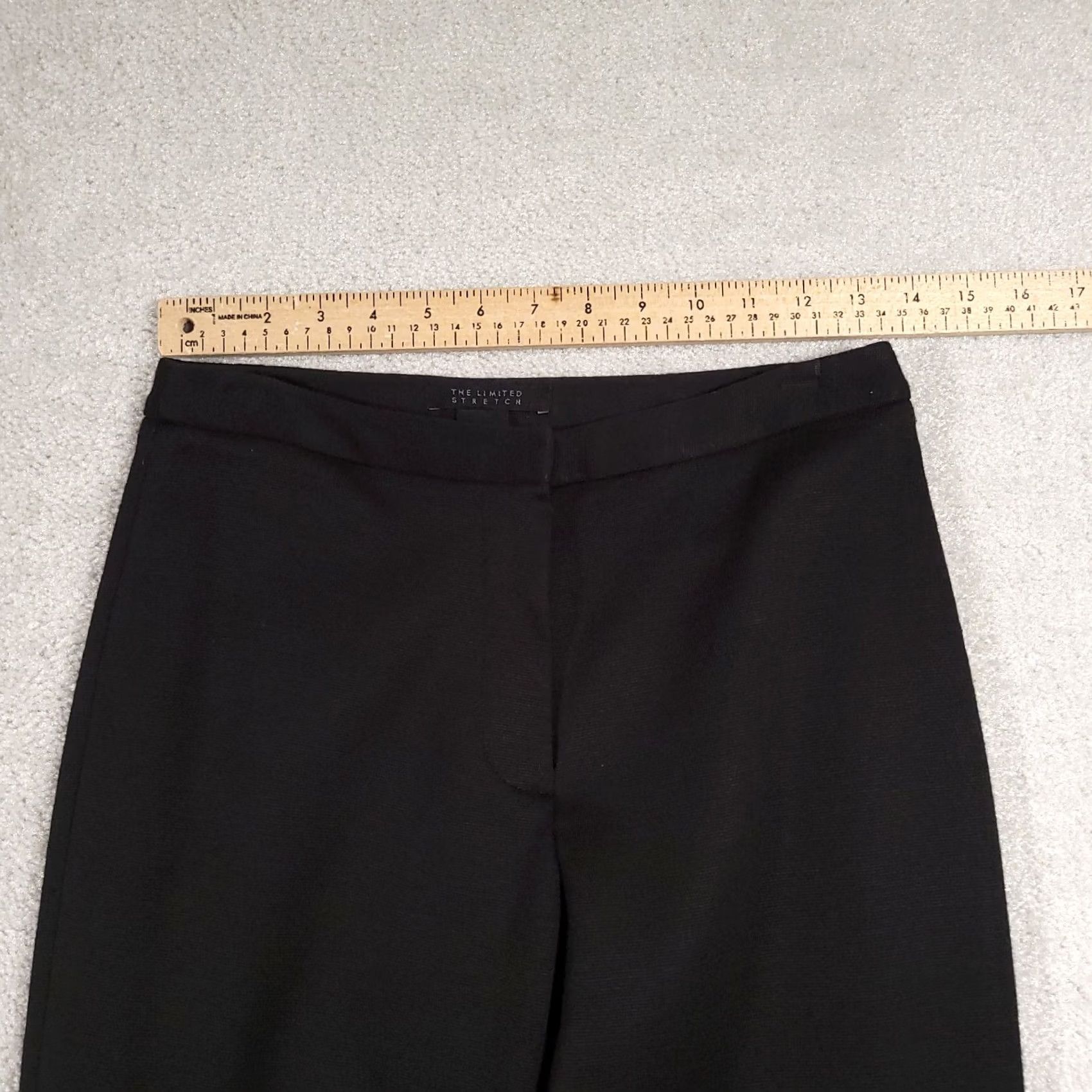 Vintage The Limited Dress Pants Women's 2 Black Mid-Rise Wool Blend Flare Hemmed Stretch Dress Pants Size 26" / US 2 / IT 38 - 5 Thumbnail