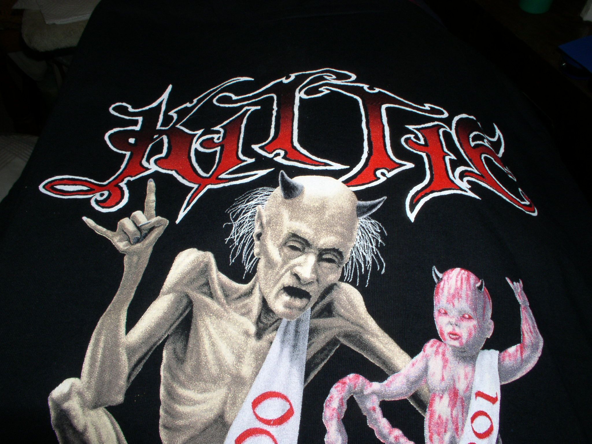 Vintage Kittie Band Concert T Shirt 2000 2001 Happy Fucking New Year Size US XL / EU 56 / 4 - 8 Thumbnail