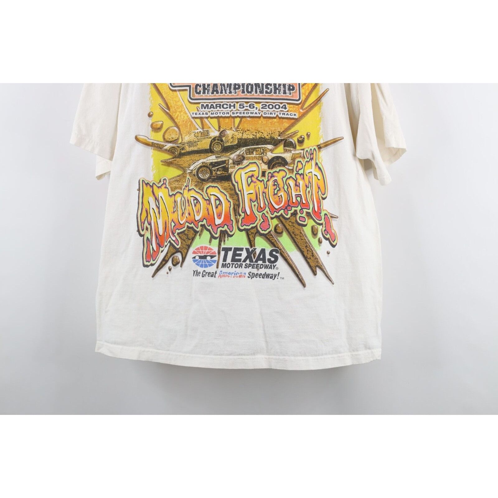 Vintage Vintage Y2K 2004 Texas Motor Speedway Dirt Racing T-Shirt Size US XL / EU 56 / 4 - 3 Thumbnail